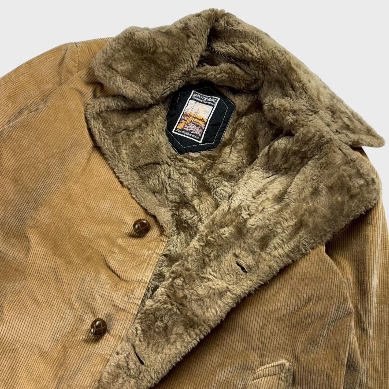 Vintage MIGHTY-MAC Coat Brown Size 2XL Size US XXL / EU 58 / 5 - 4 Thumbnail