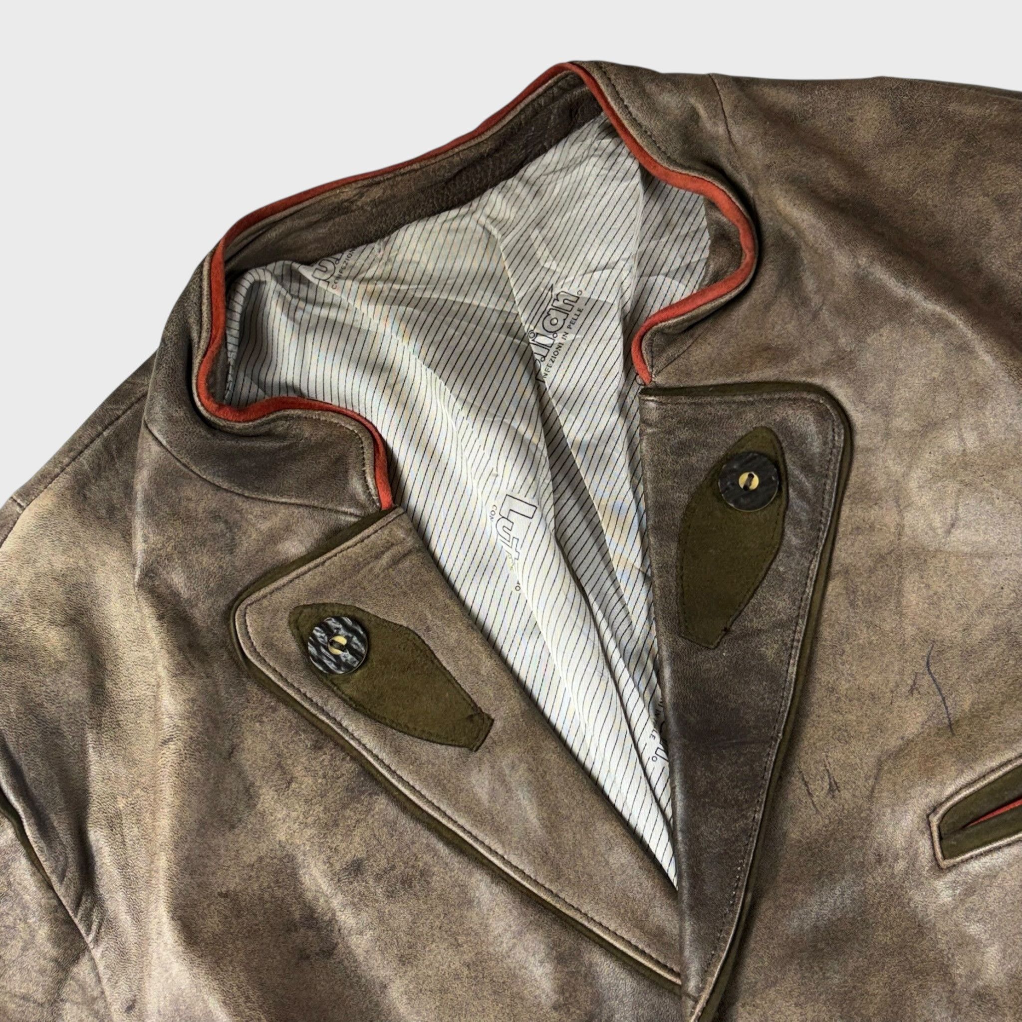 Vintage unknown Leather Jacket Size L Size US L / EU 52-54 / 3 - 5 Thumbnail