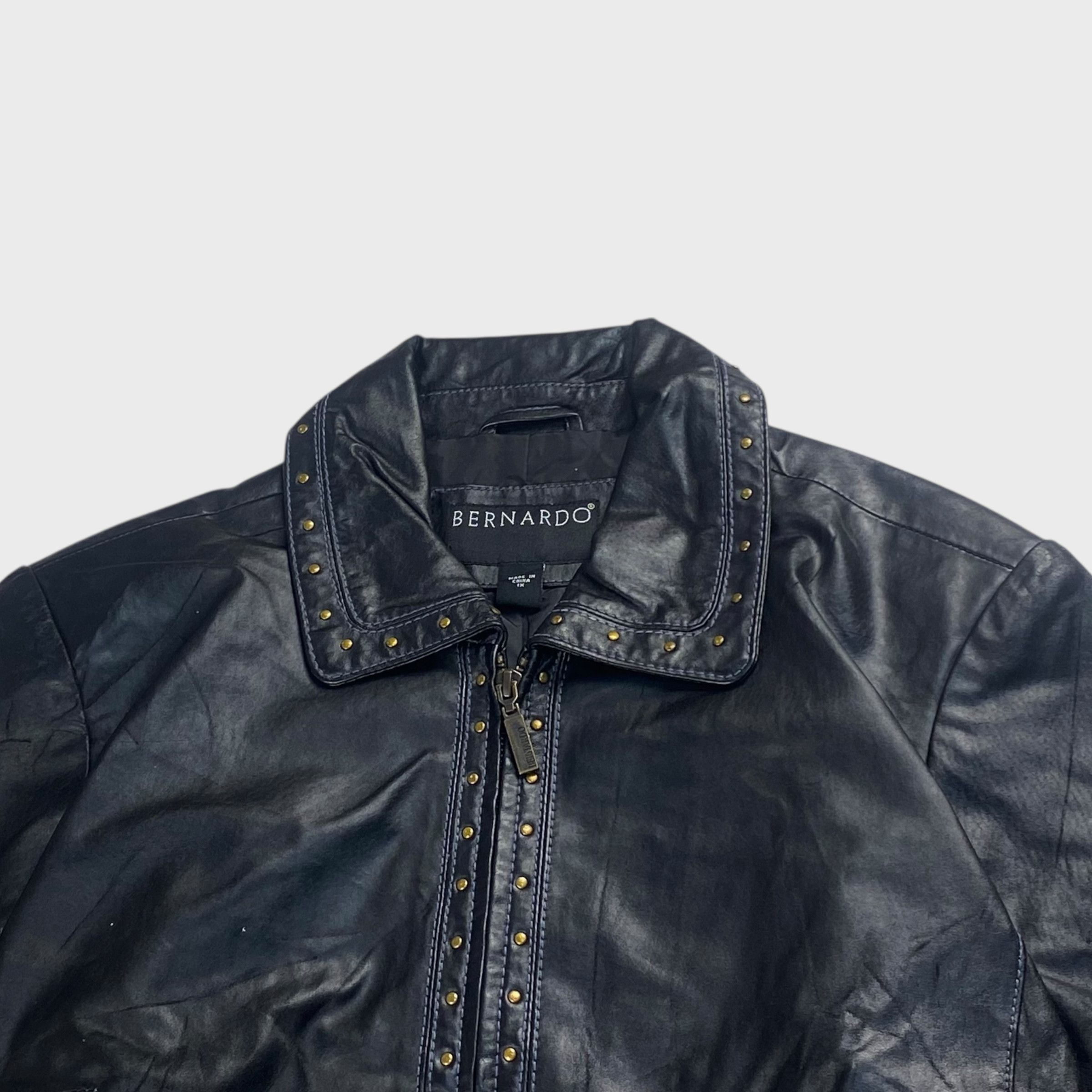 Vintage BERNARDO Leather Jacket Black Size L Size US L / EU 52-54 / 3 - 5 Thumbnail