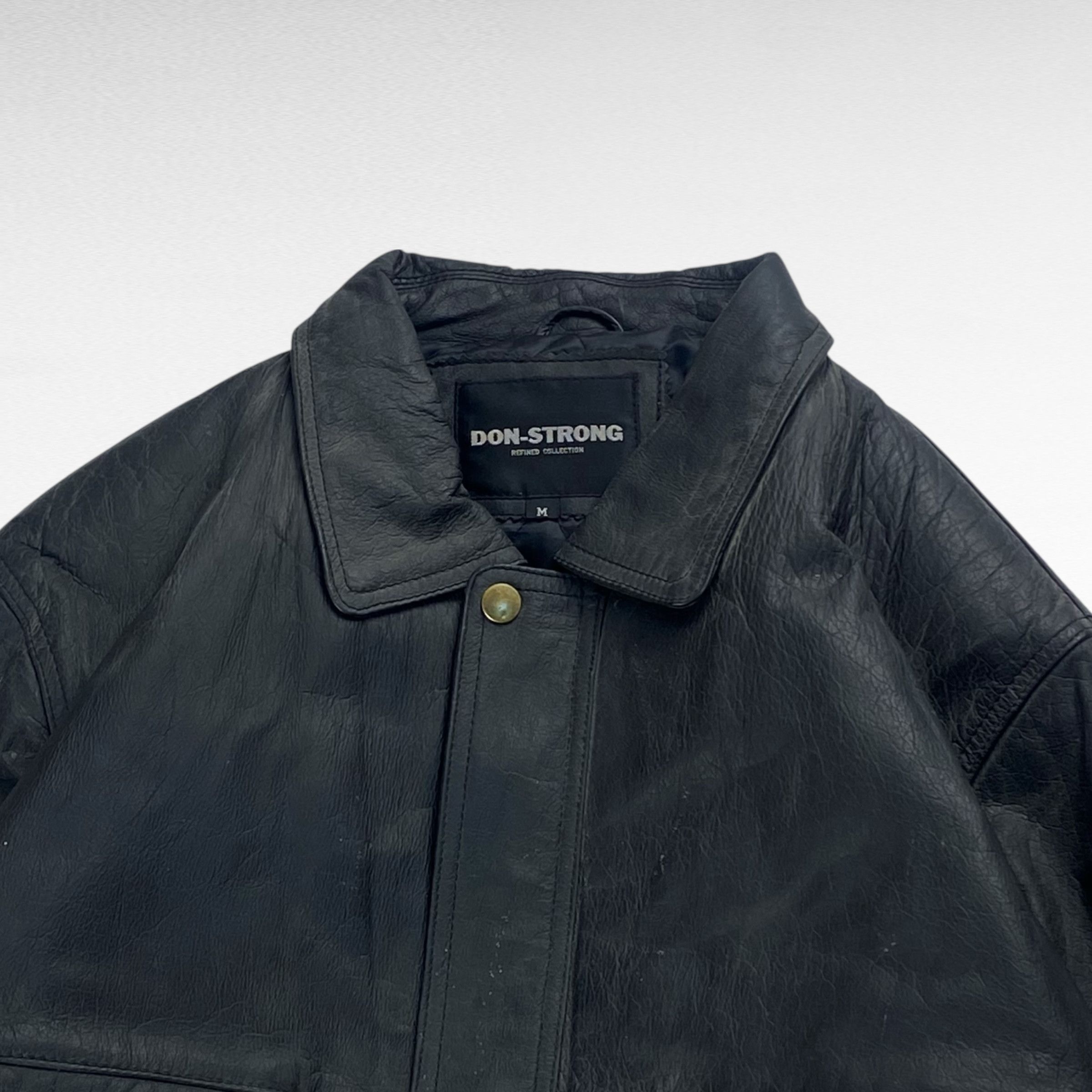 Vintage DON-STRONG Leather Jacket Black Size M Size US M / EU 48-50 / 2 - 5 Thumbnail