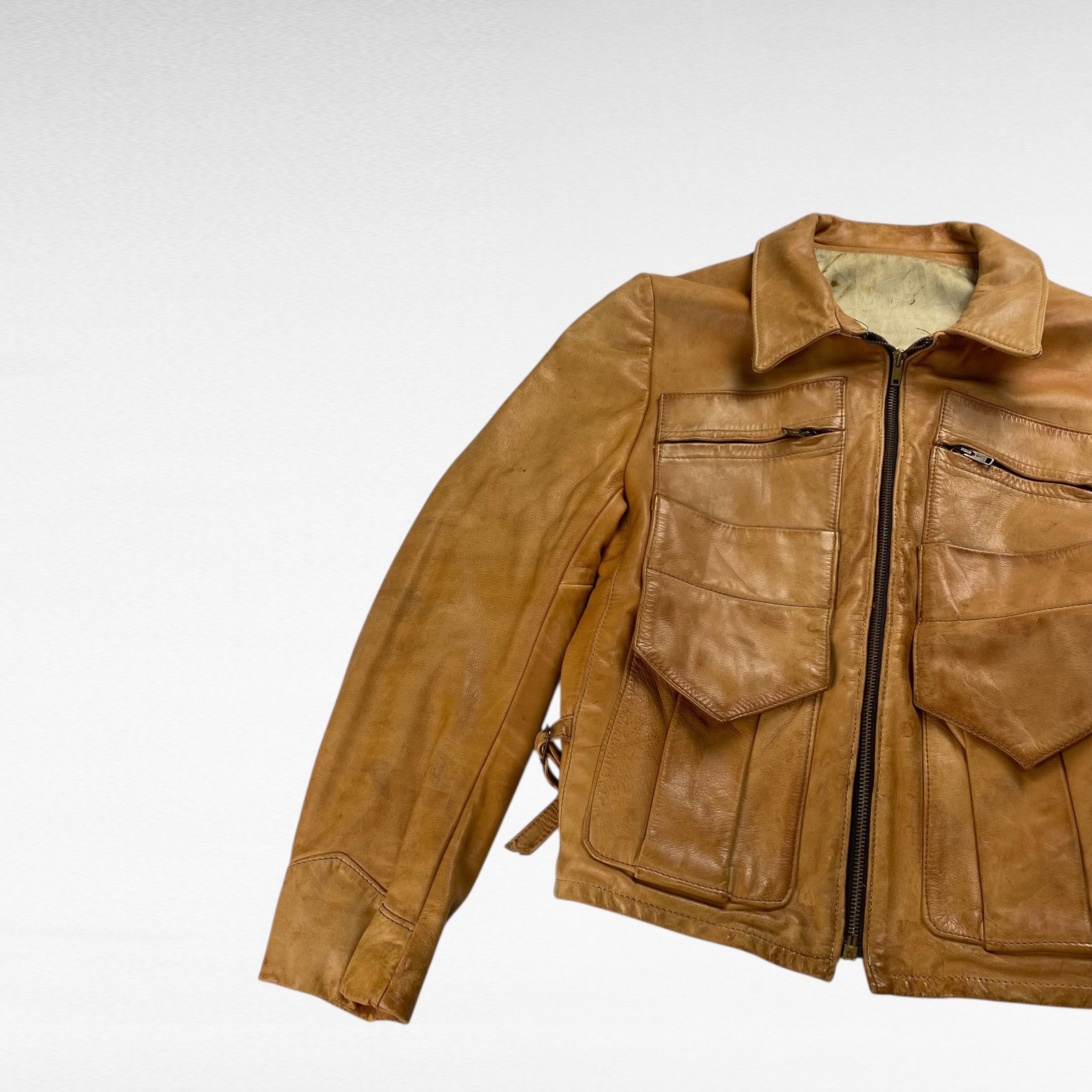 Vintage unknown Leather Jacket Brown Size S Size US S / EU 44-46 / 1 - 3 Thumbnail