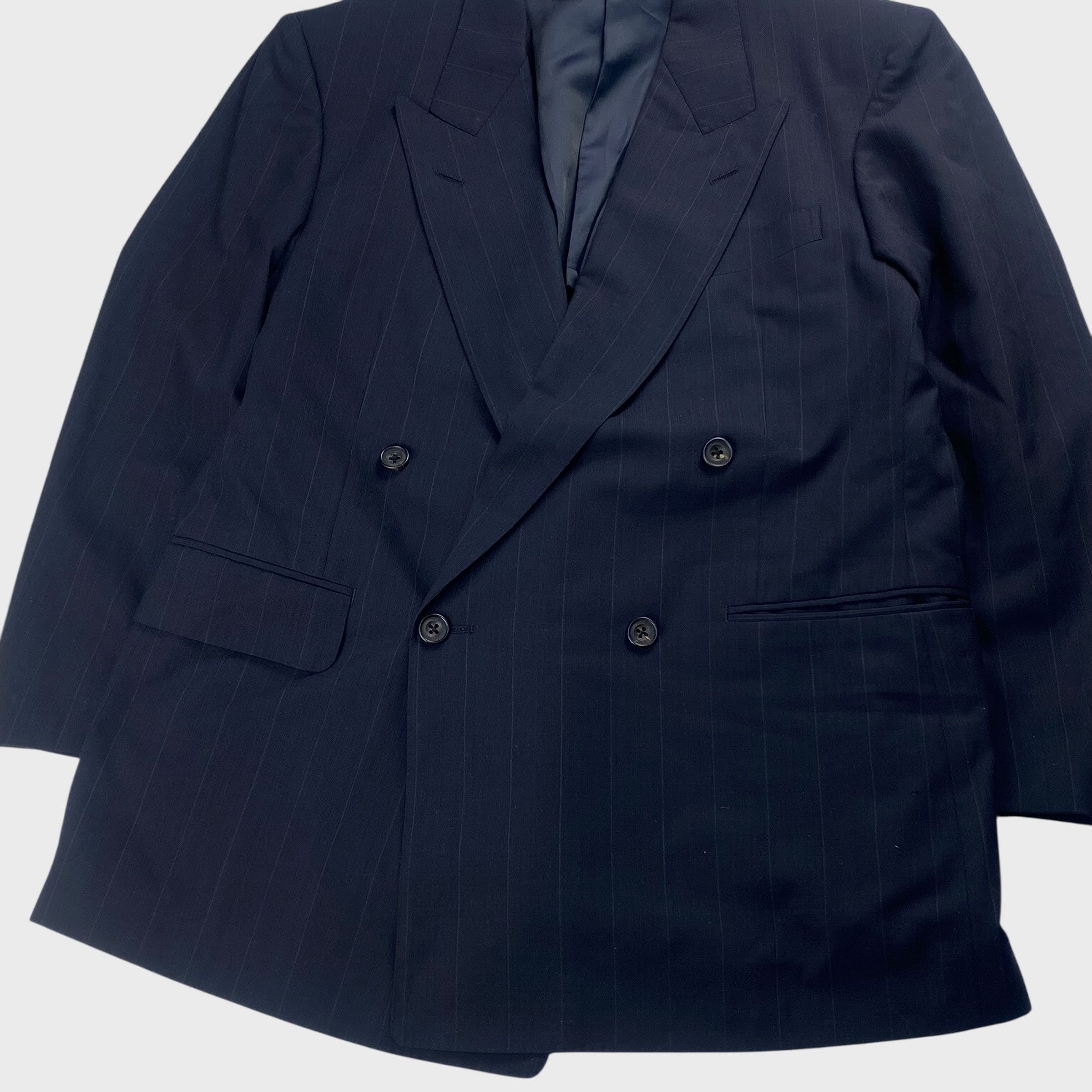 Vintage Burberrys' 90s Tailored Jacket Blue Size L Size US L / EU 52-54 / 3 - 5 Thumbnail