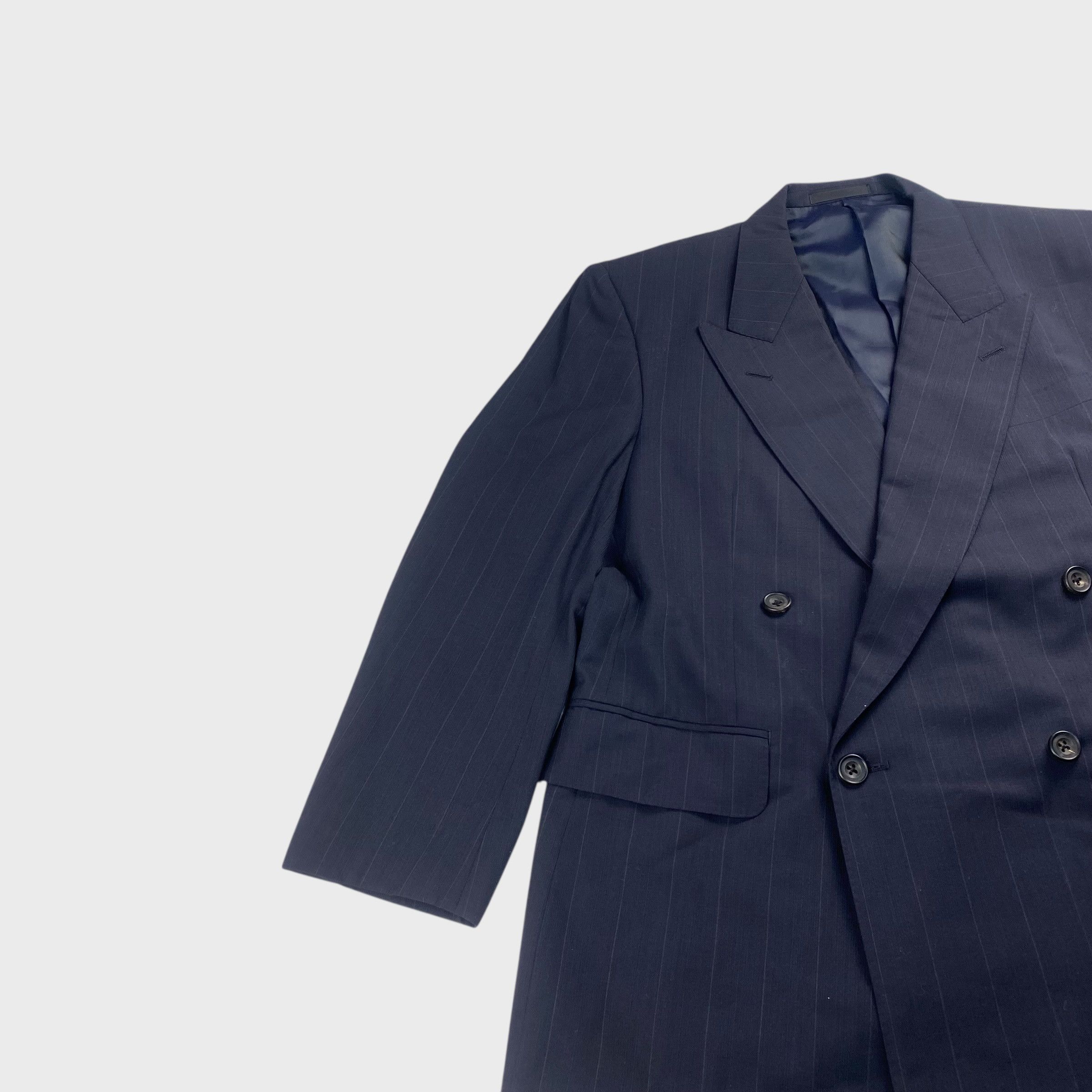 Vintage Burberrys' 90s Tailored Jacket Blue Size L Size US L / EU 52-54 / 3 - 3 Thumbnail