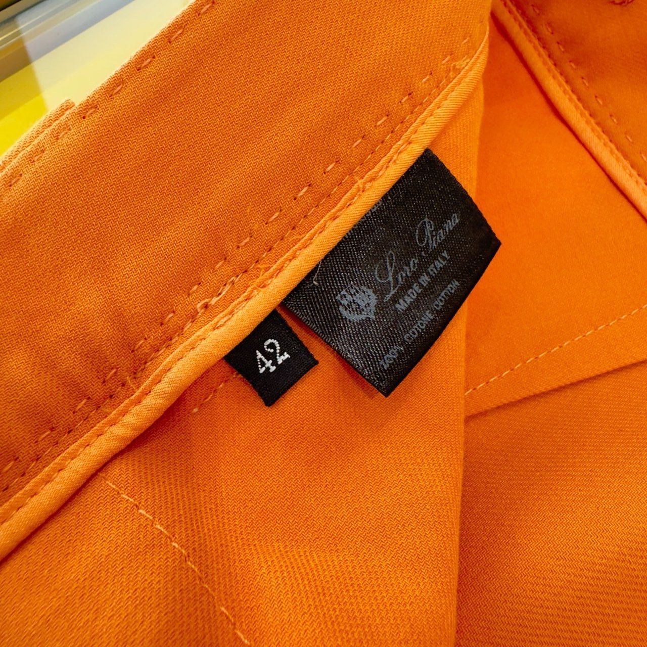 Loro Piana Loro Piana Orange Cotton Pants Size 42 Size 28" / US 6 / IT 42 - 4 Thumbnail