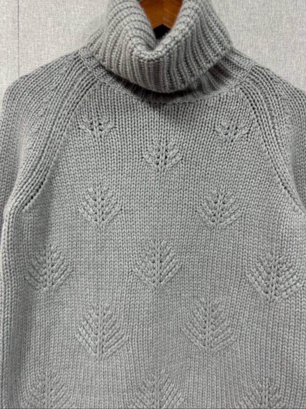 Loro Piana Loro Piana Leaf Pattern Turtleneck Sweater Size 40 Size S / US 4 / IT 40 - 6 Thumbnail