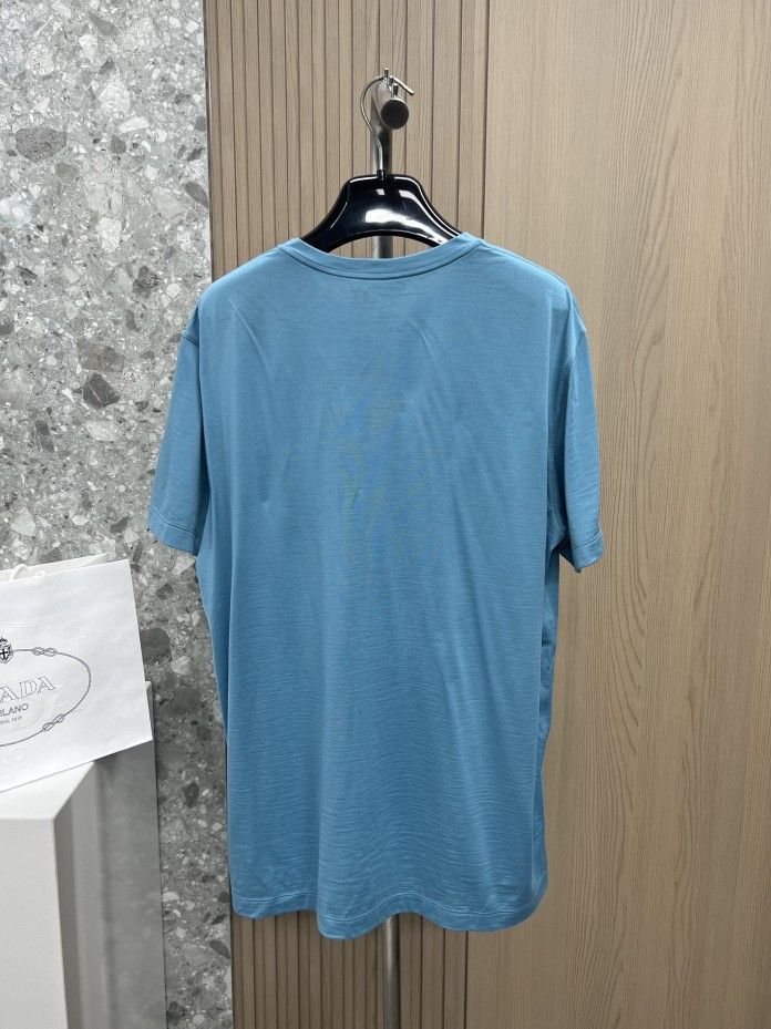 Loro Piana Loro Piana Virgin Wool Short Sleeve T-Shirt XXL Size US XXL / EU 58 / 5 - 2 Thumbnail