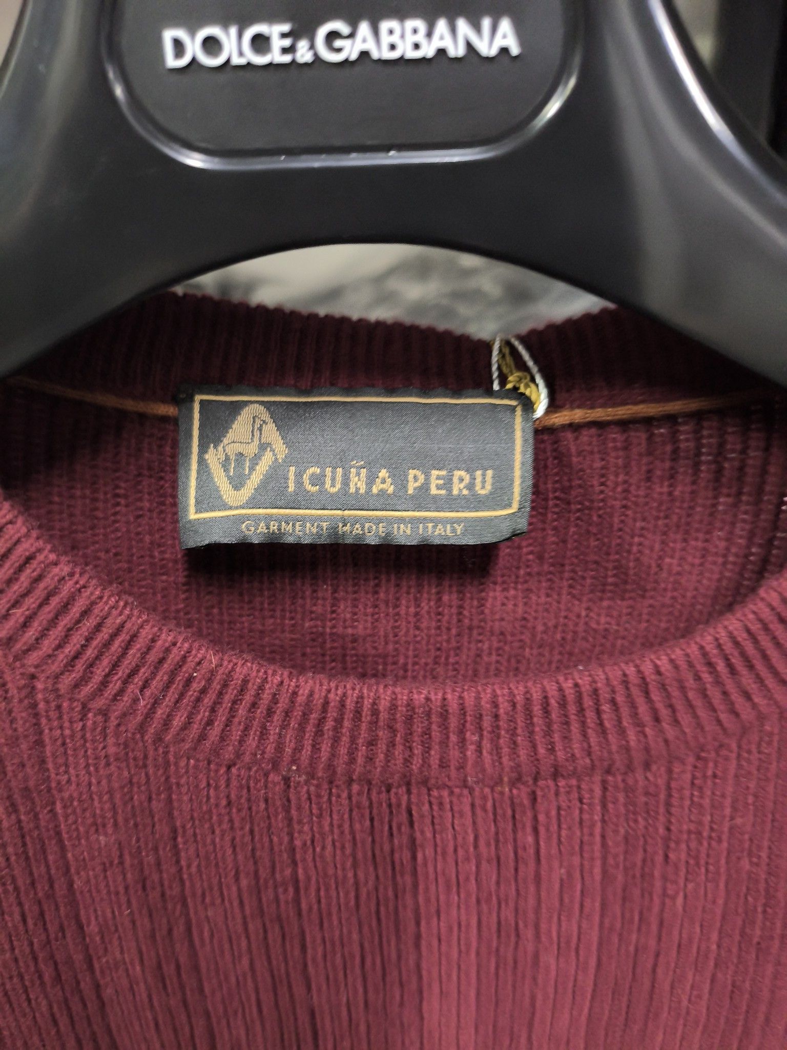 Loro Piana Loro Piana Vicuña Crewneck Sweater Burgundy Size 52 Size US L / EU 52-54 / 3 - 3 Thumbnail