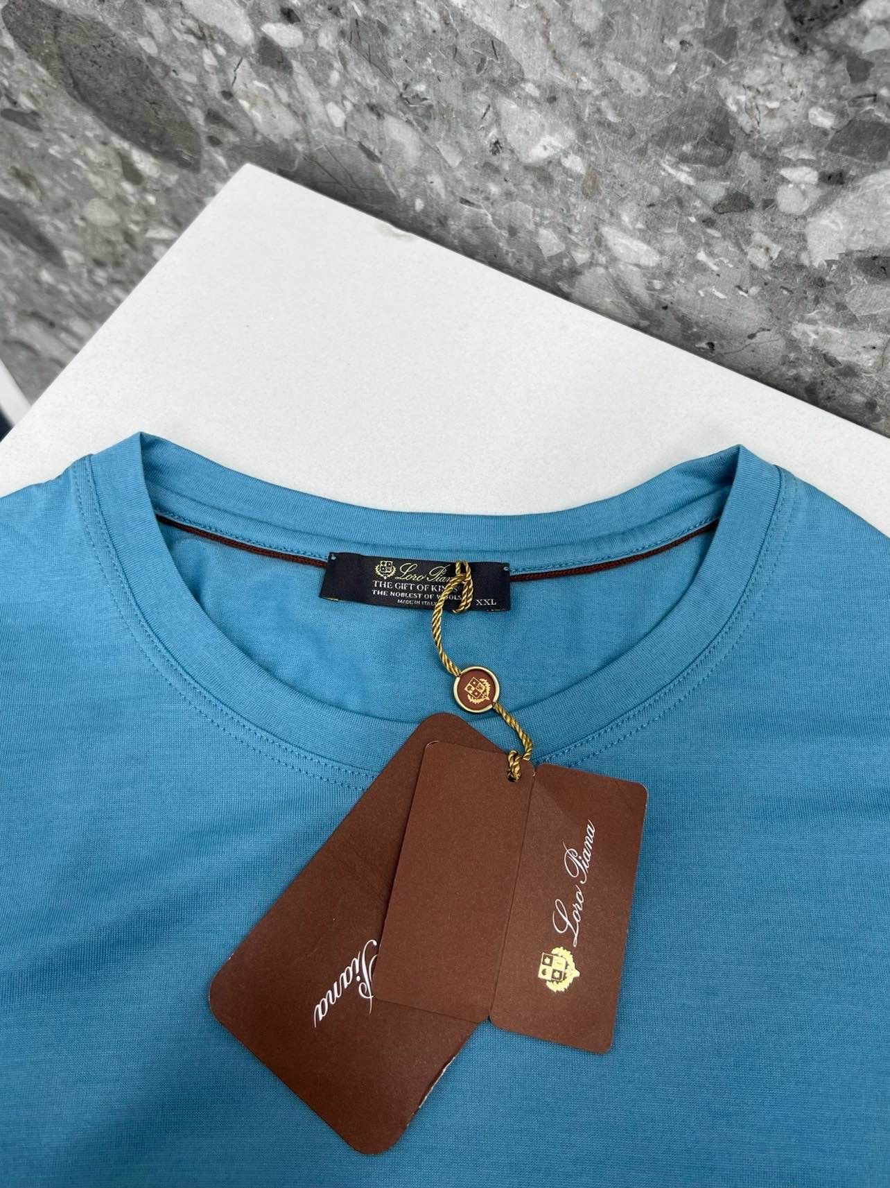 Loro Piana Loro Piana Virgin Wool T-Shirt Blue Size XXL Size US XXL / EU 58 / 5 - 3 Thumbnail