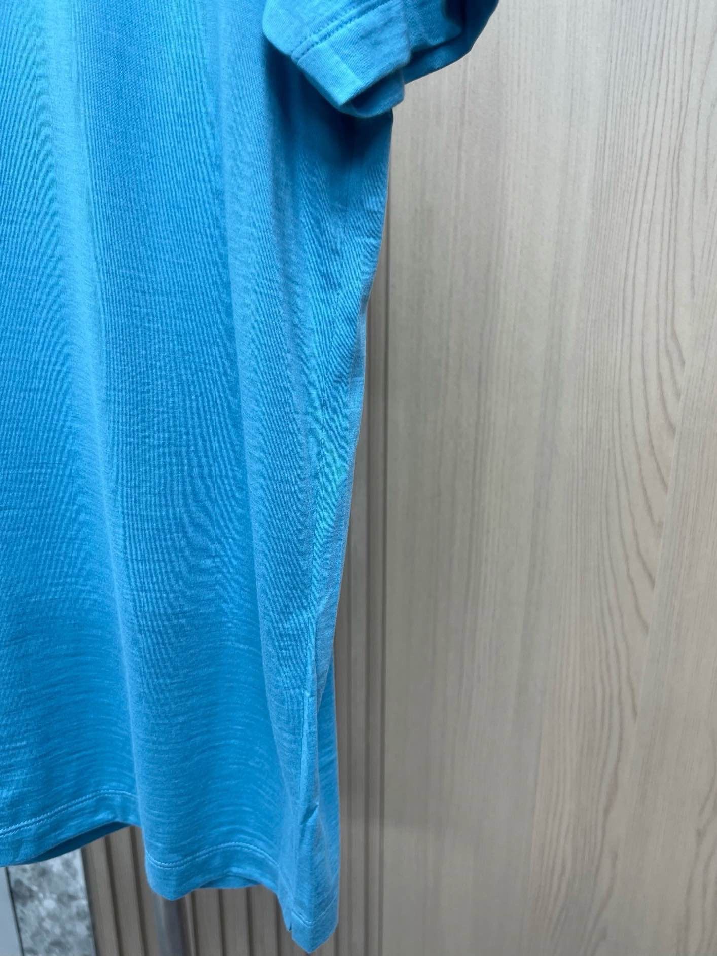 Loro Piana Loro Piana Virgin Wool T-Shirt Blue Size XXL Size US XXL / EU 58 / 5 - 6 Thumbnail