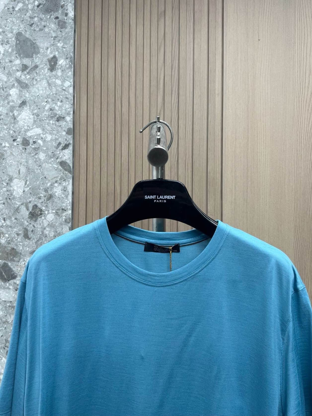 Loro Piana Loro Piana Virgin Wool T-Shirt Blue Size XXL Size US XXL / EU 58 / 5 - 5 Thumbnail