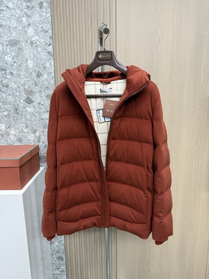 Loro Piana Loro Piana Red Cashmere Down Jacket Size M Size US M / EU 48-50 / 2 - 5 Thumbnail