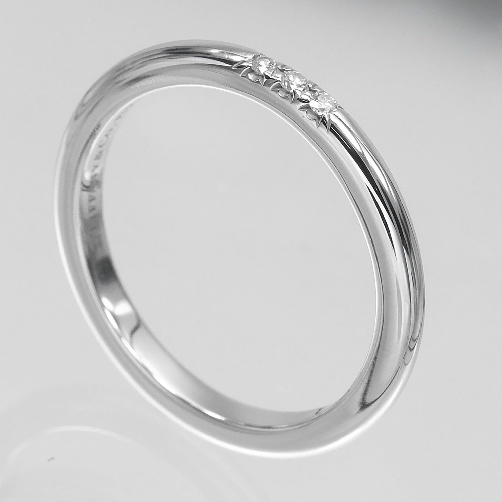 Tiffany & Co. Tiffany & Co. Forever Classic Band Ring, Size 7.5, Platinum 950, 3 Diamonds, Approx. 3.22g. Size ONE SIZE - 3 Thumbnail