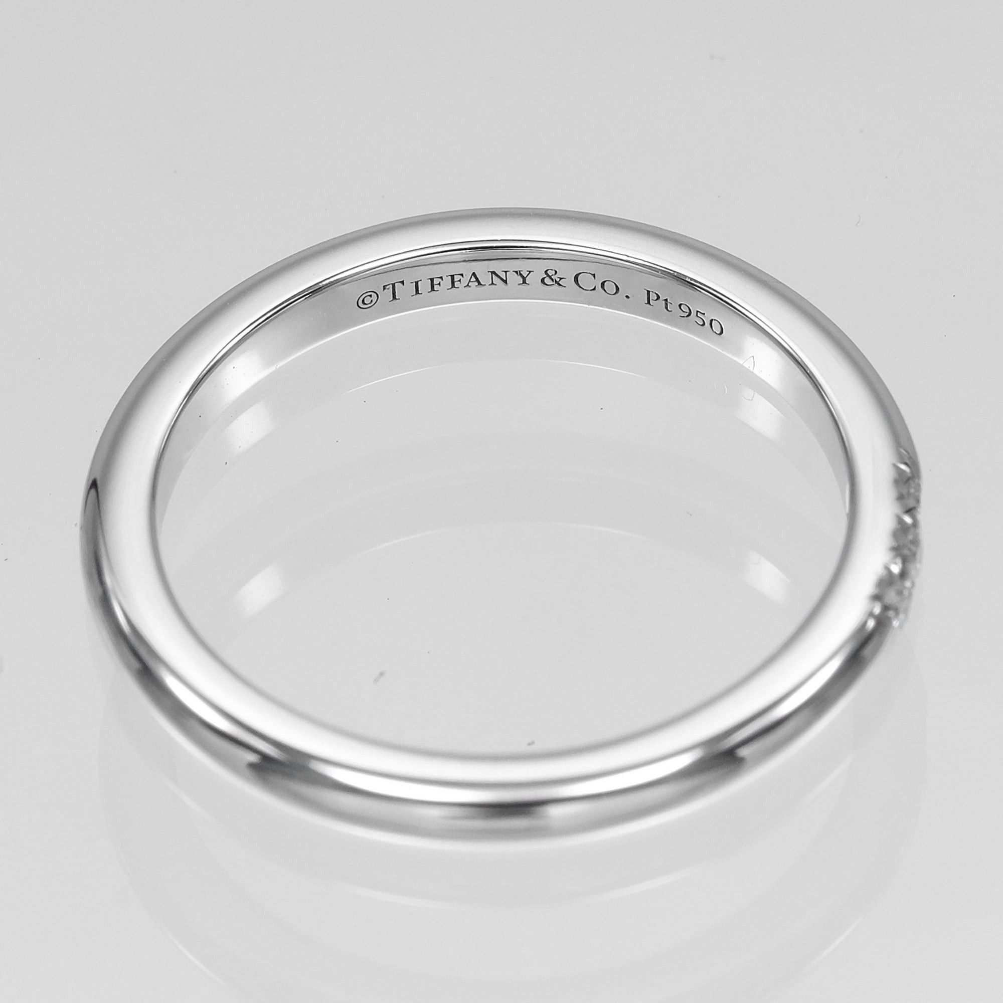 Tiffany & Co. Tiffany & Co. Forever Classic Band Ring, Size 7.5, Platinum 950, 3 Diamonds, Approx. 3.22g. Size ONE SIZE - 4 Thumbnail