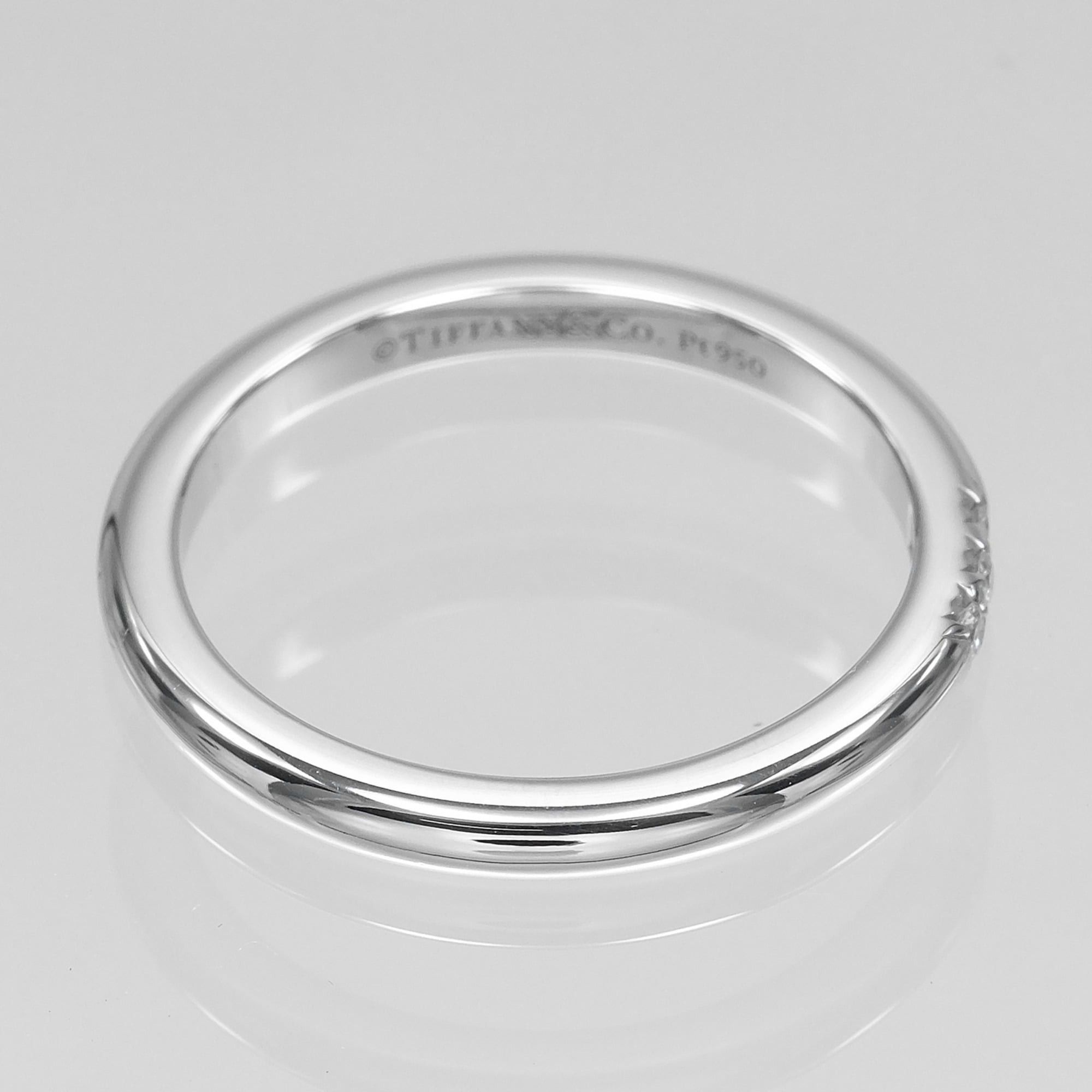 Tiffany & Co. Tiffany & Co. Forever Classic Band Ring, Size 7.5, Platinum 950, 3 Diamonds, Approx. 3.22g. Size ONE SIZE - 6 Thumbnail