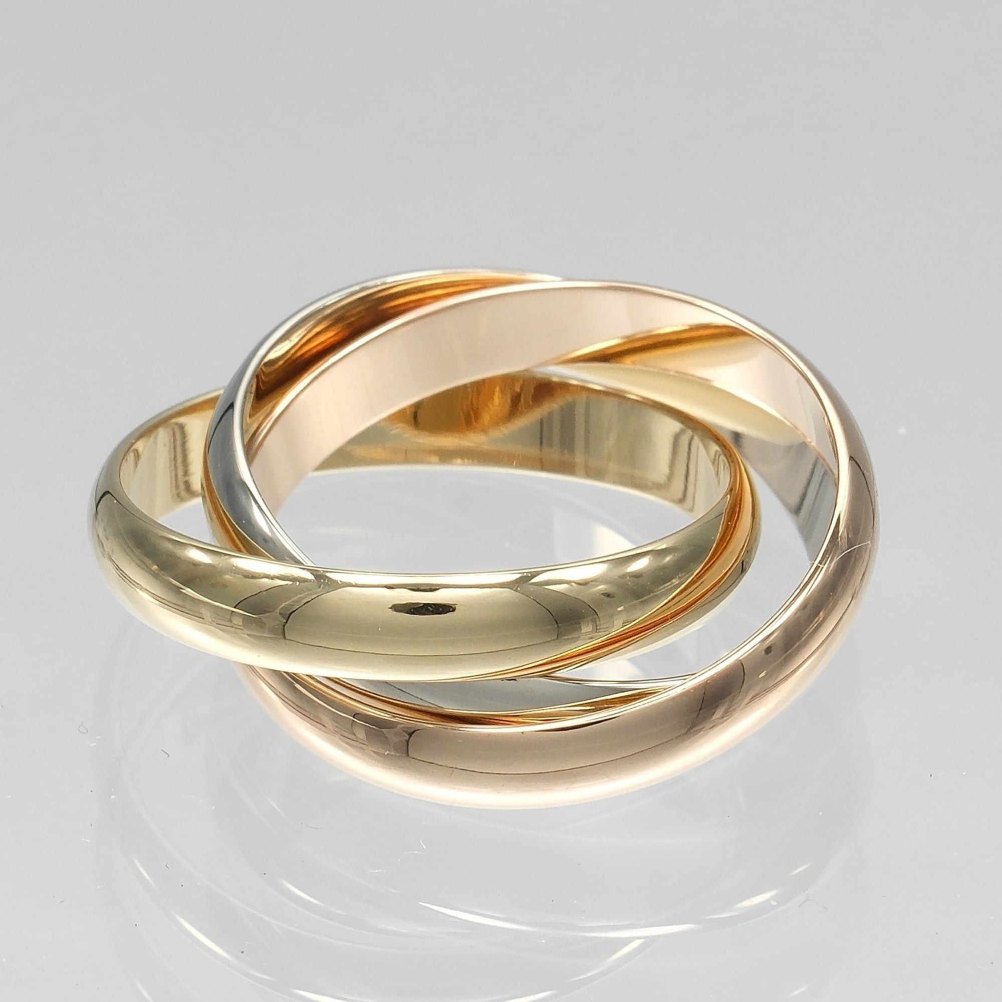 Cartier Cartier Trinity Ring, Size 13, 3.5mm Band, 18K Gold (YG, PG, WG), Approx. 8g. Size ONE SIZE - 3 Thumbnail