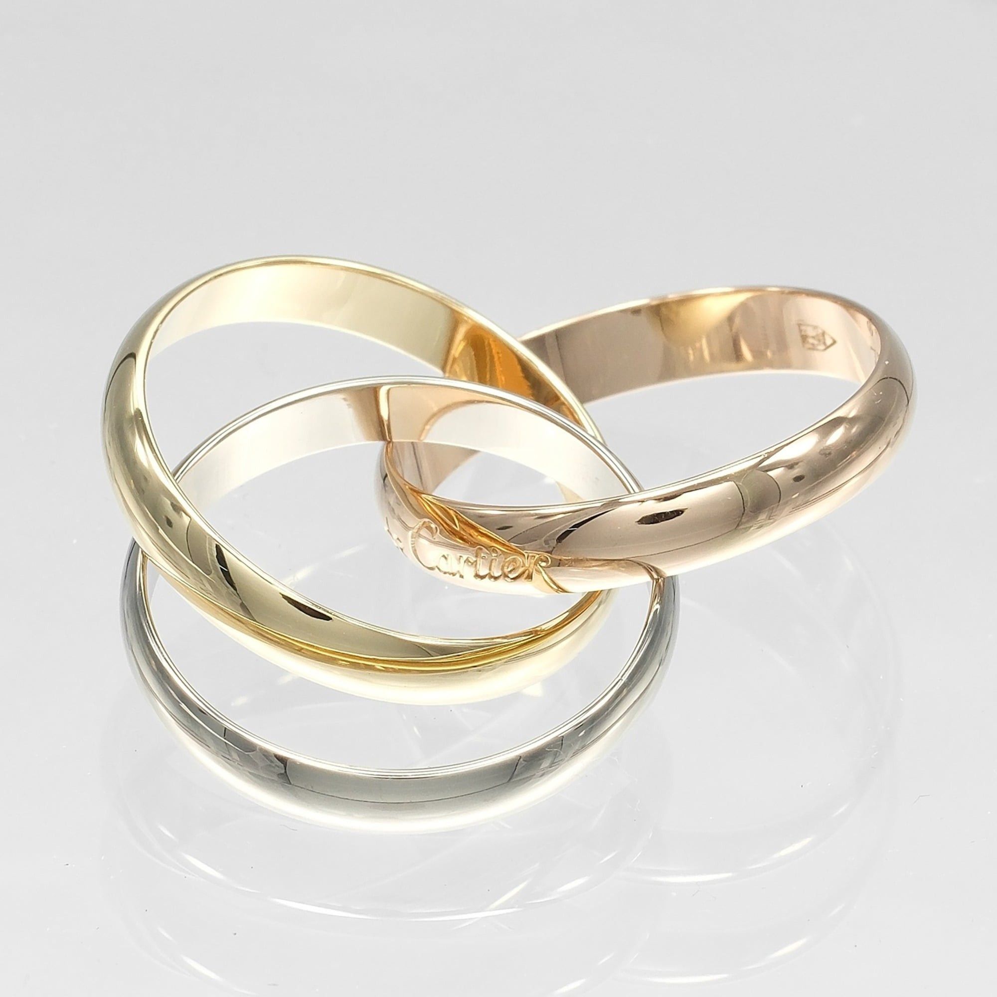 Cartier Cartier Trinity Ring, Size 13, 3.5mm Band, 18K Gold (YG, PG, WG), Approx. 8g. Size ONE SIZE - 5 Thumbnail