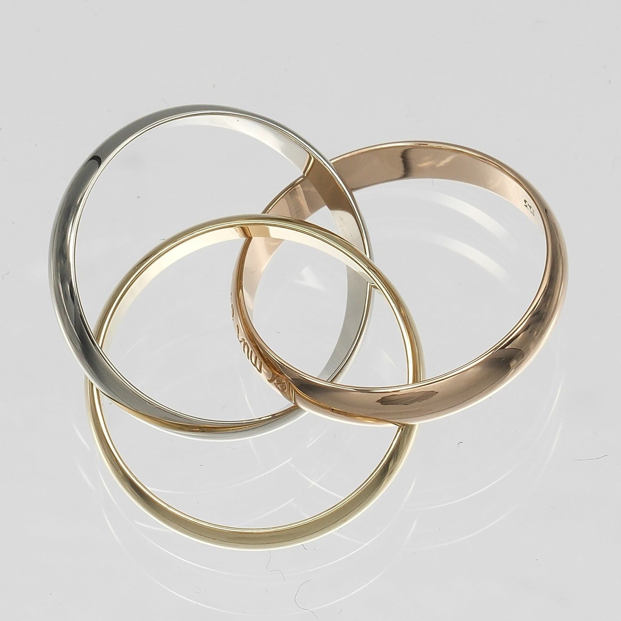 Cartier Cartier Trinity Ring, Size 13, 3.5mm Band, 18K Gold (YG, PG, WG), Approx. 8g. Size ONE SIZE - 7 Thumbnail