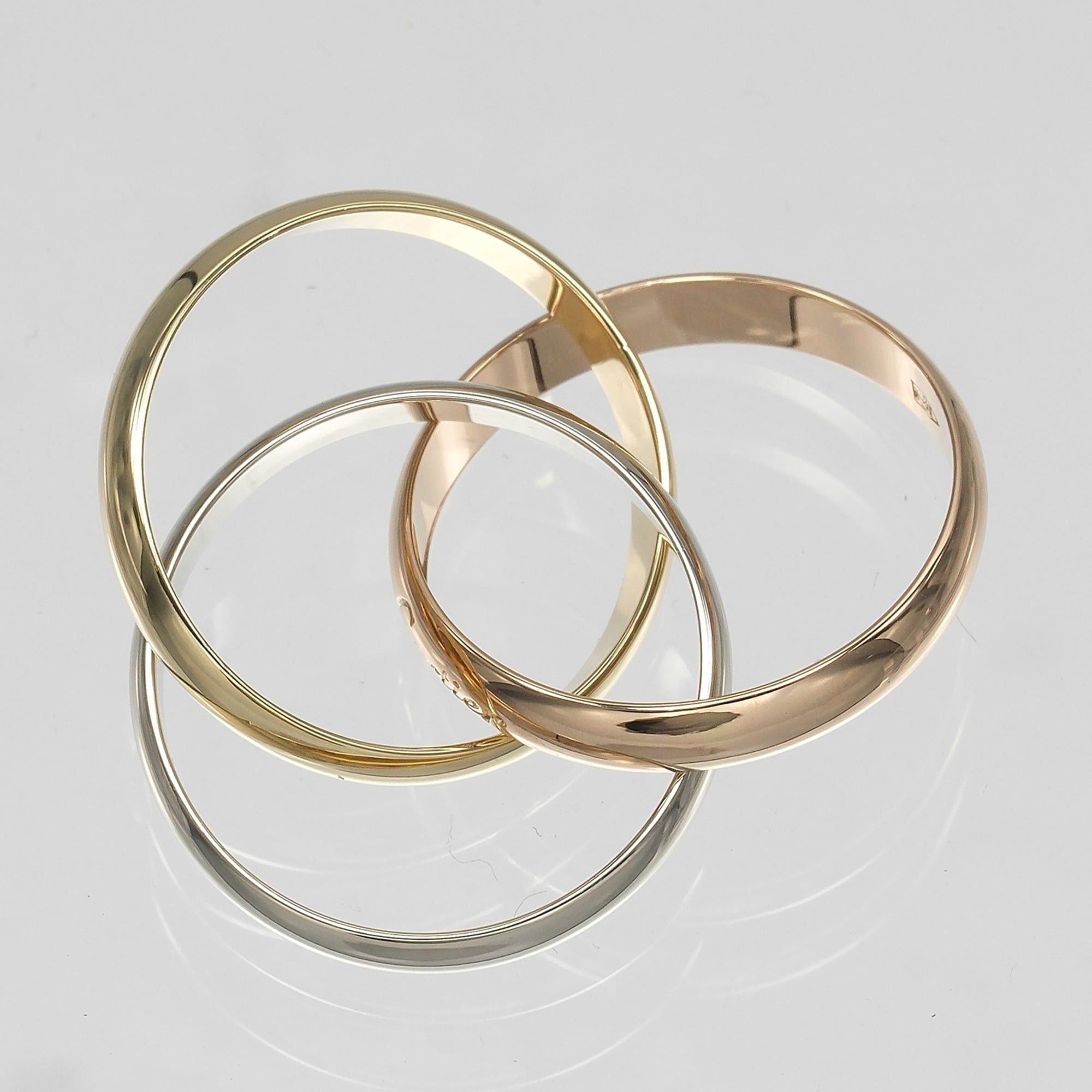 Cartier Cartier Trinity Ring, Size 13, 3.5mm Band, 18K Gold (YG, PG, WG), Approx. 8g. Size ONE SIZE - 8 Thumbnail