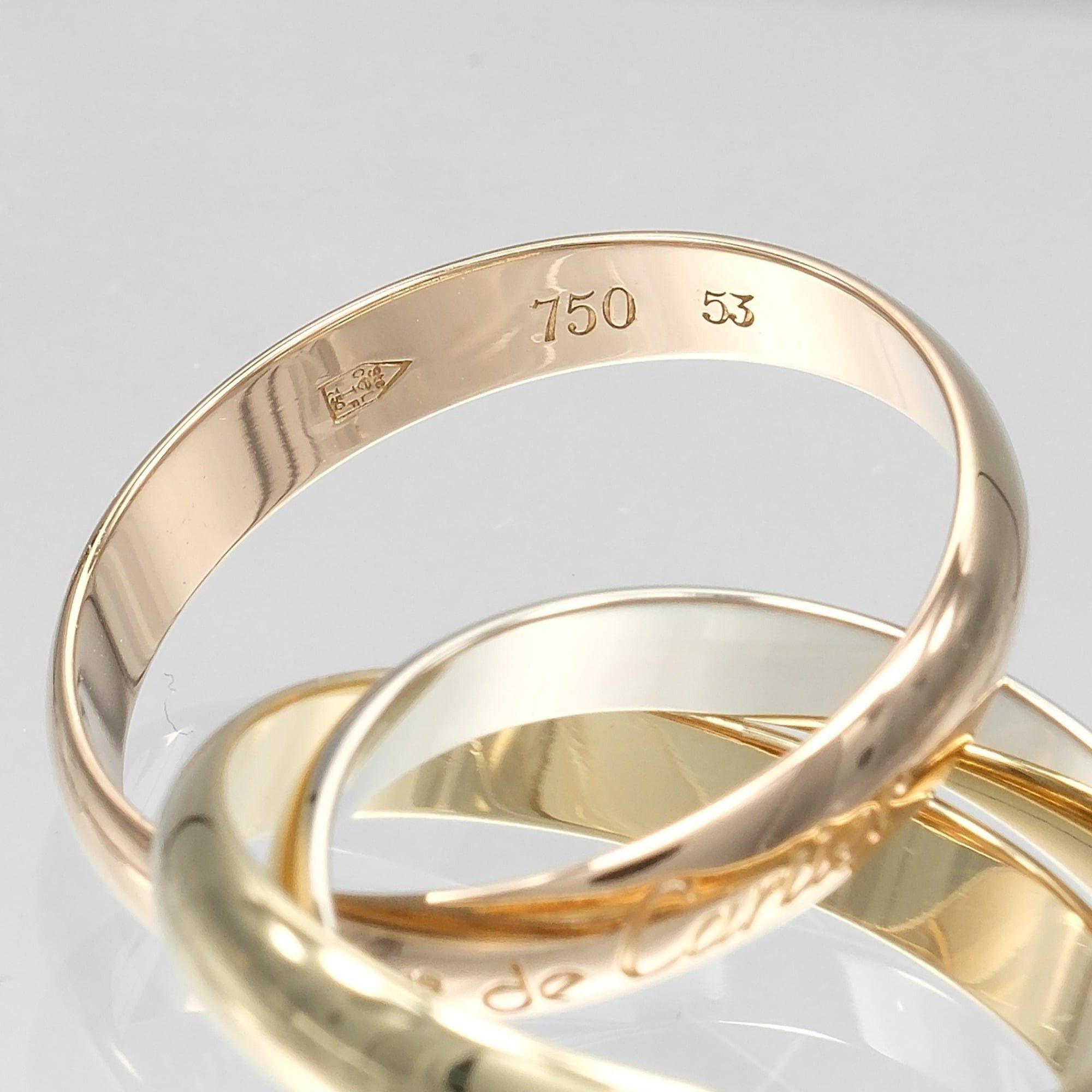 Cartier Cartier Trinity Ring, Size 13, 3.5mm Band, 18K Gold (YG, PG, WG), Approx. 8g. Size ONE SIZE - 4 Thumbnail