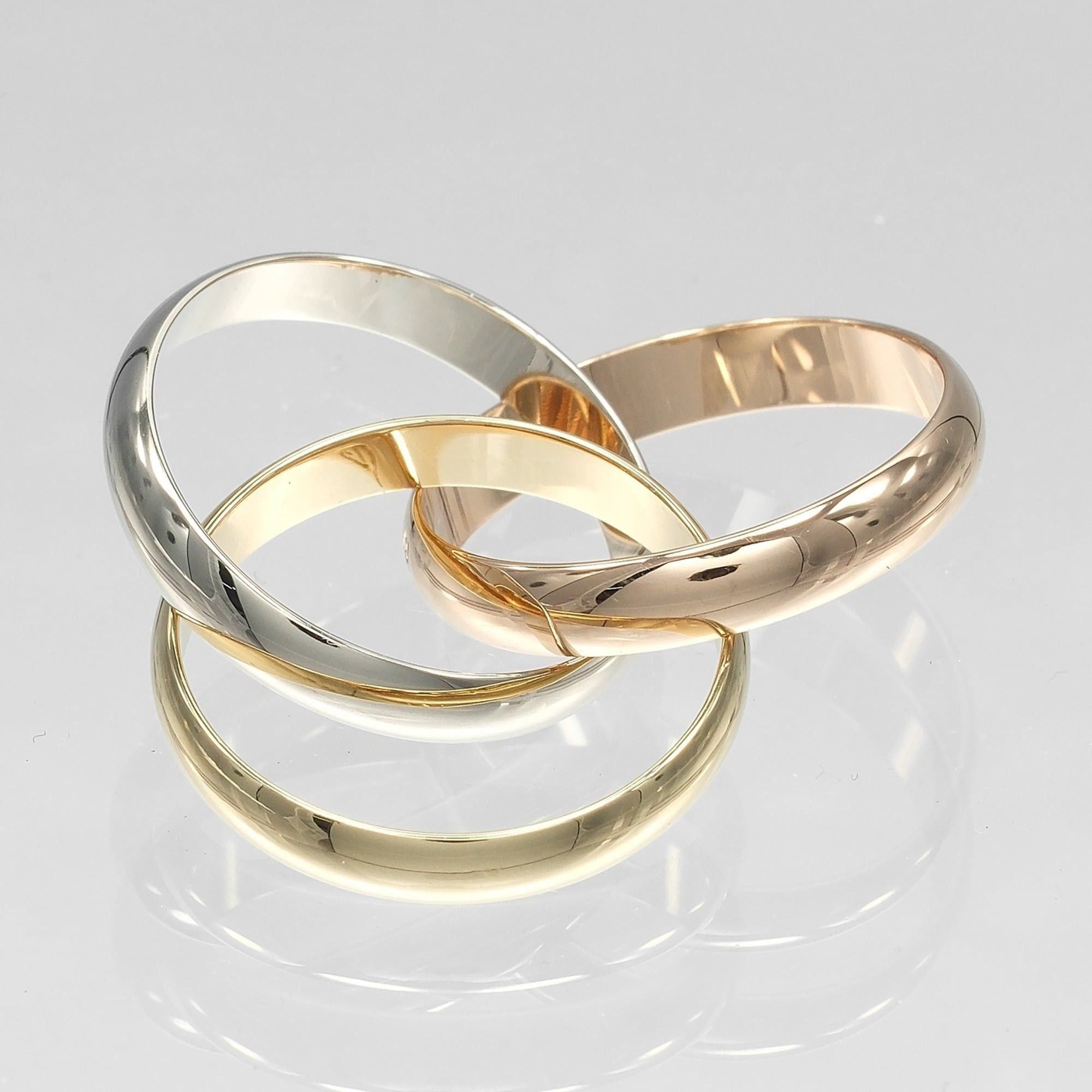 Cartier Cartier Trinity Ring, Size 13, 3.5mm Band, 18K Gold (YG, PG, WG), Approx. 8g. Size ONE SIZE - 6 Thumbnail