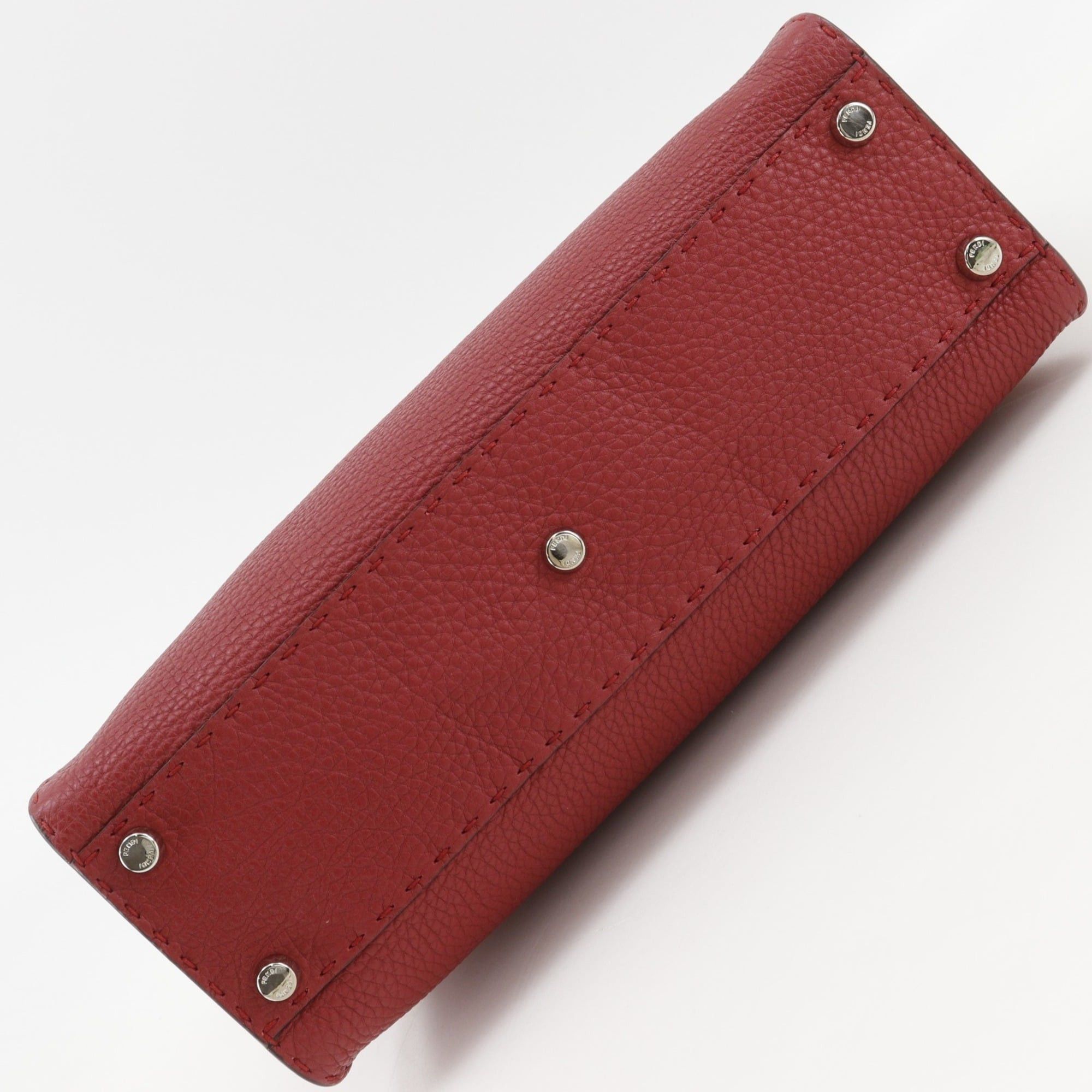 Fendi Fendi Peekaboo Medium Handbag, Selleria 2-Way Shoulder Bag, 8BN226, Leather, Red, 2-way, A5 size, Turn-lock, Women's Size ONE SIZE - 15 Thumbnail