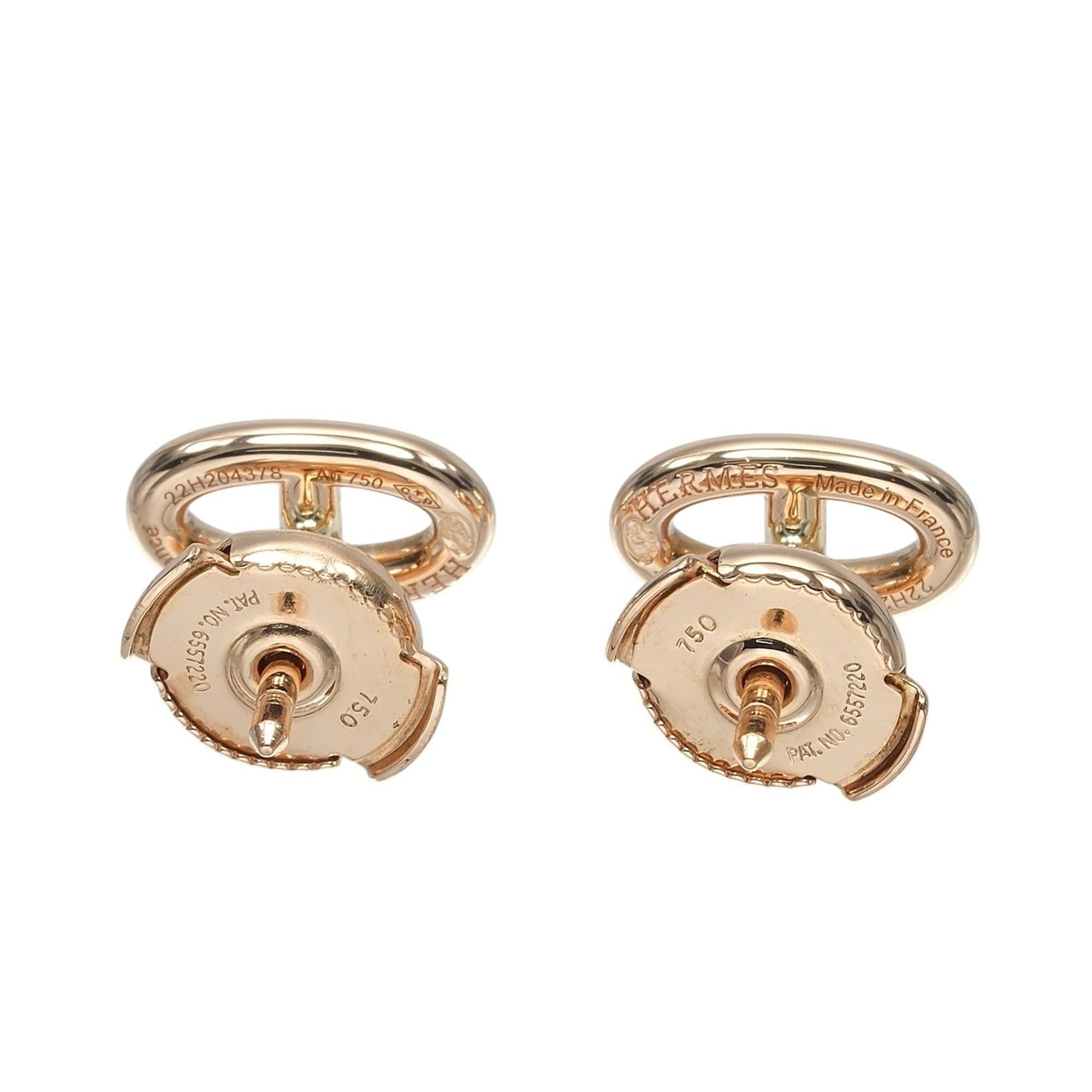 Hermes Hermes Chaine d'Ancre Earrings, 18K Pink Gold, Approx. 2.8g Size ONE SIZE - 3 Thumbnail
