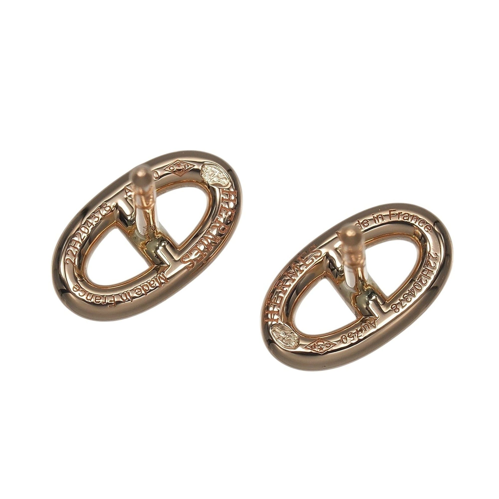 Hermes Hermes Chaine d'Ancre Earrings, 18K Pink Gold, Approx. 2.8g Size ONE SIZE - 4 Thumbnail