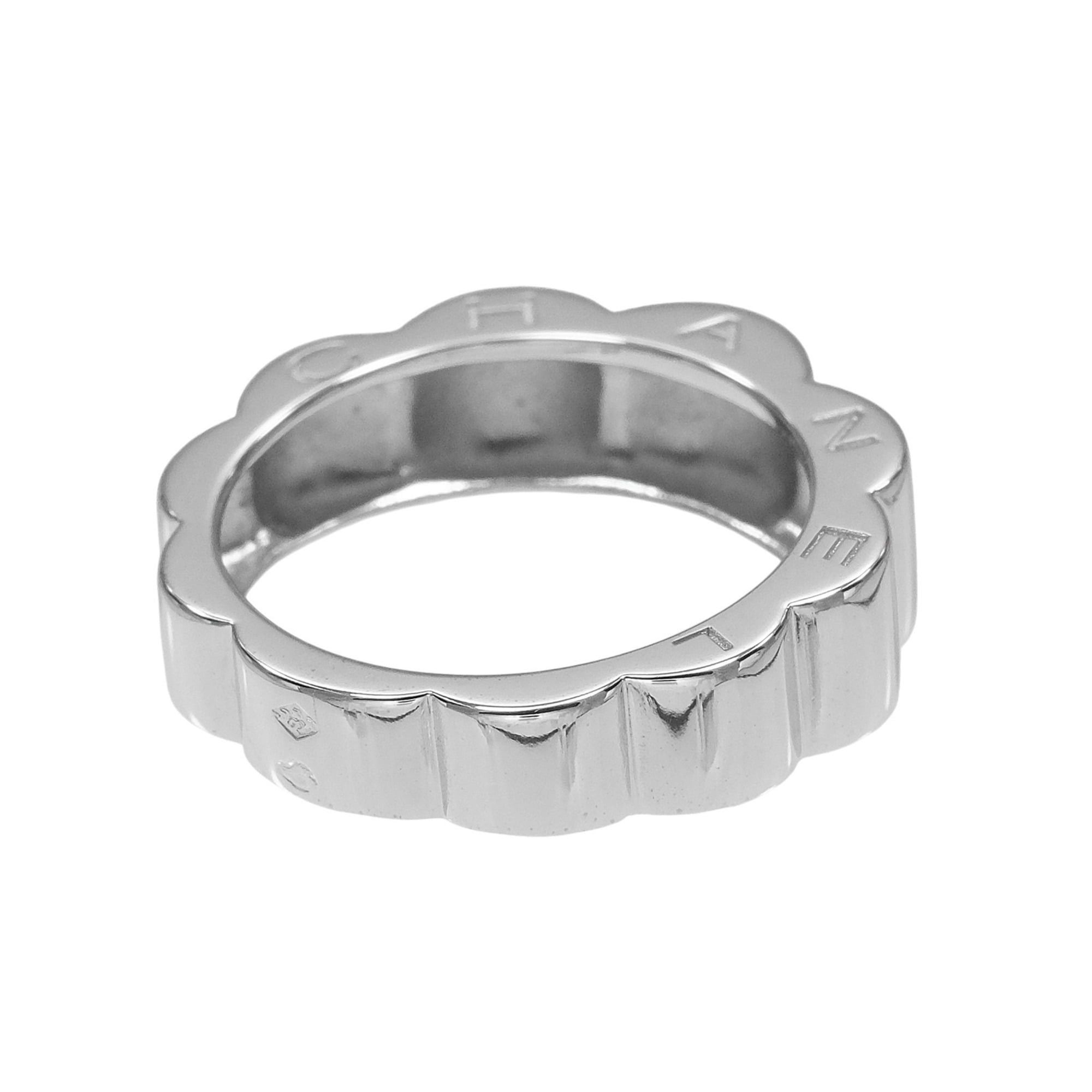 Chanel Chanel Profile Ring, Camellia Design, Size 11, 18K White Gold, Approx. 5.8g. Size ONE SIZE - 6 Thumbnail
