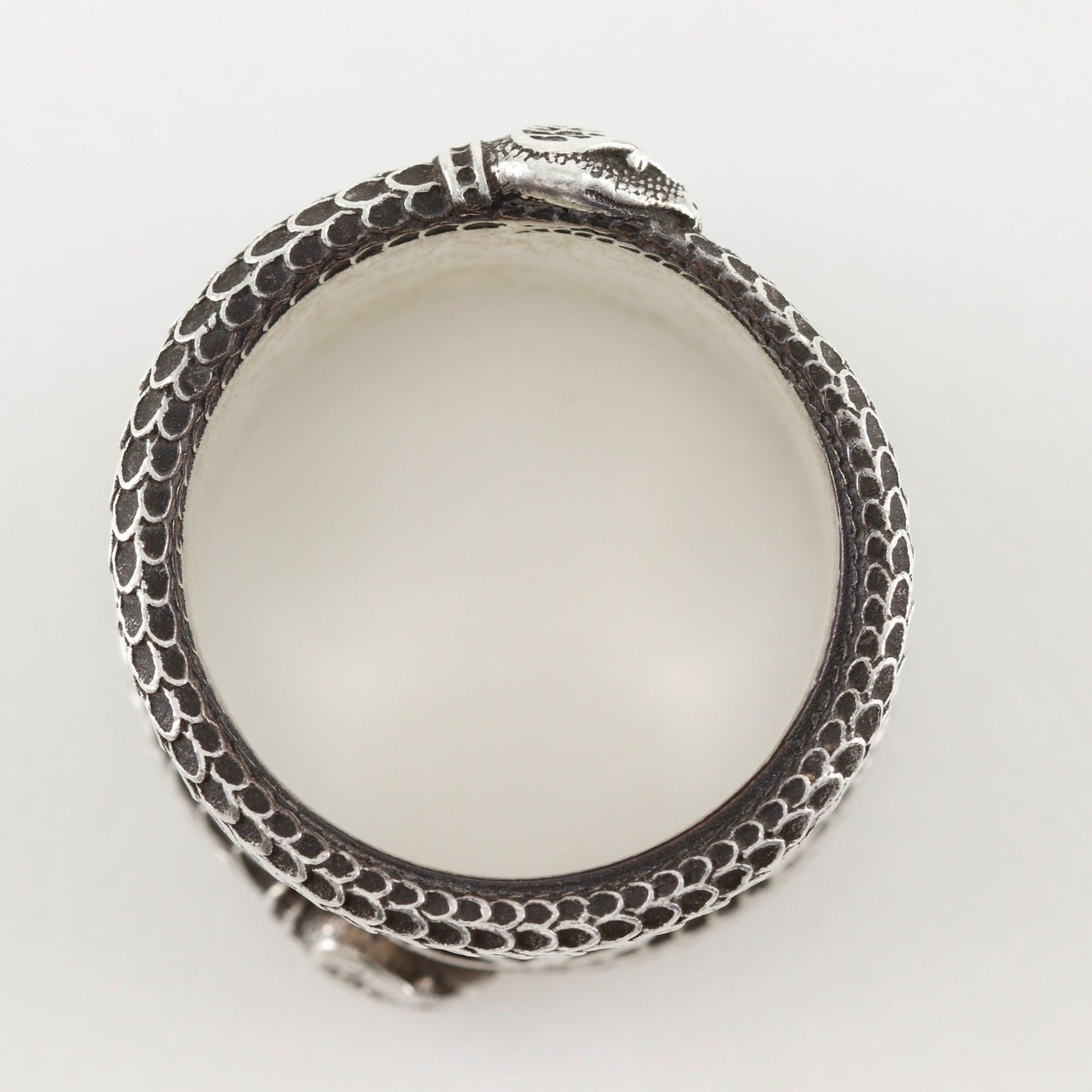 Gucci Gucci Double G Snake Ring, Size 19.5, Sterling Silver 925, Approx. 16.3g, Men's. Size ONE SIZE - 4 Thumbnail