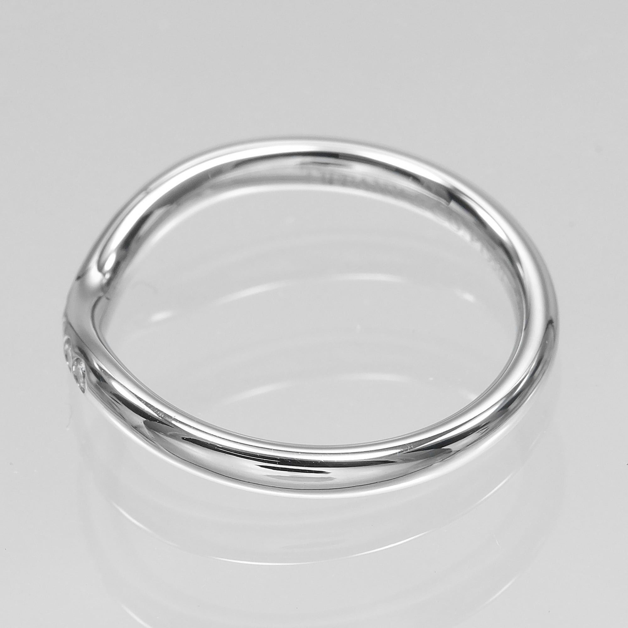 Tiffany & Co. Tiffany & Co. Curved Band Ring, Size 7, Platinum 950, 9 Diamonds, Approx. 3.1g. Size ONE SIZE - 8 Thumbnail