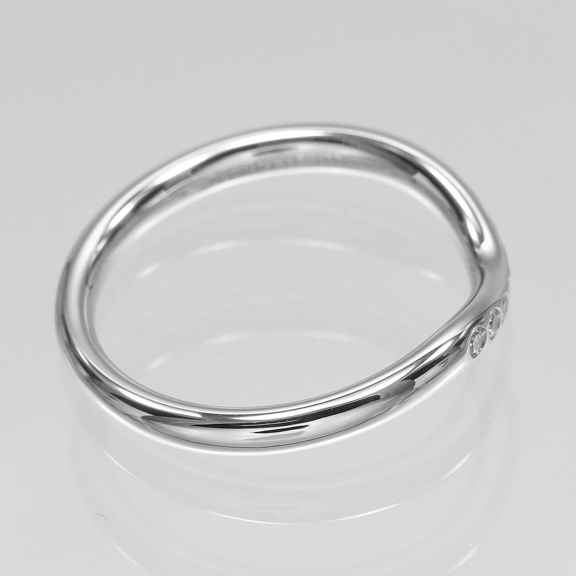 Tiffany & Co. Tiffany & Co. Curved Band Ring, Size 7, Platinum 950, 9 Diamonds, Approx. 3.1g. Size ONE SIZE - 7 Thumbnail