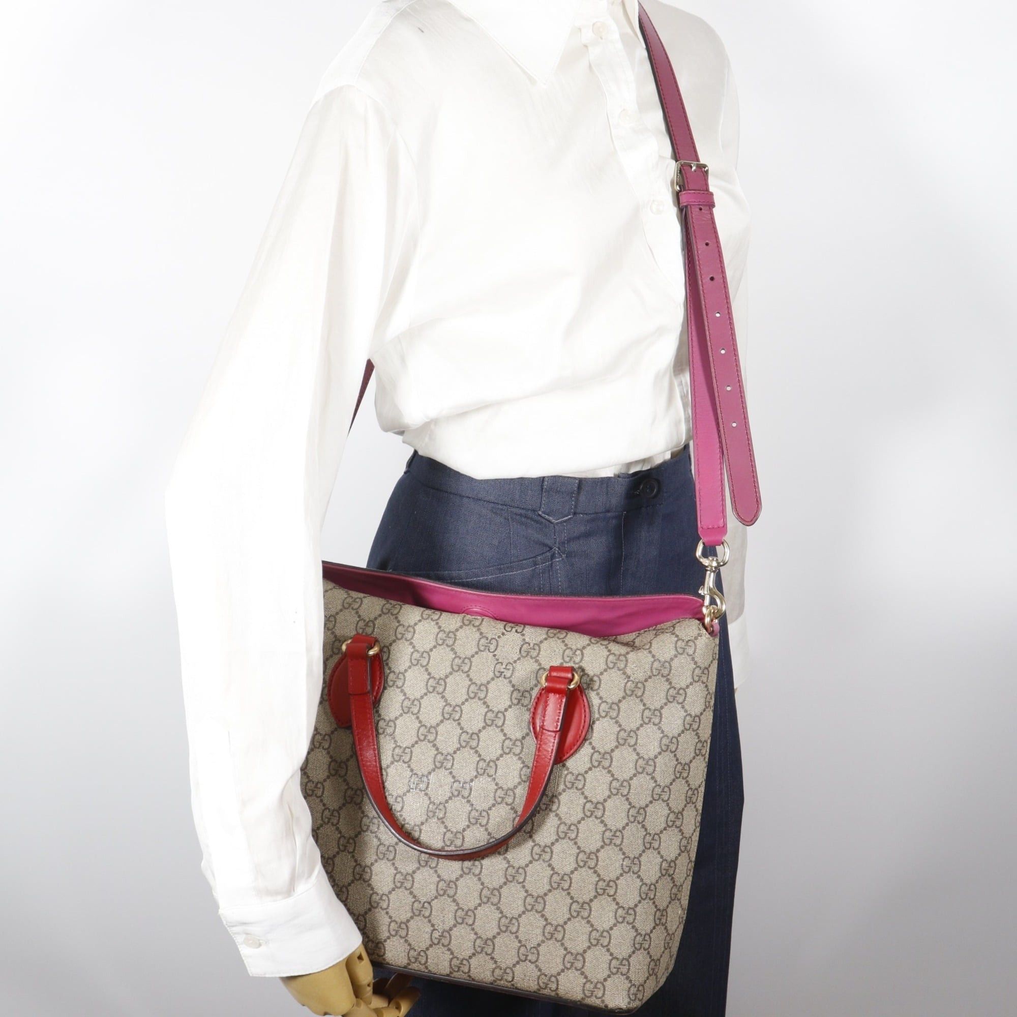 Gucci Gucci 2-Way Shoulder Handbag 429147 GG Supreme Canvas Brown A5 Magnetic Closure Bag for Women Size ONE SIZE - 18 Thumbnail