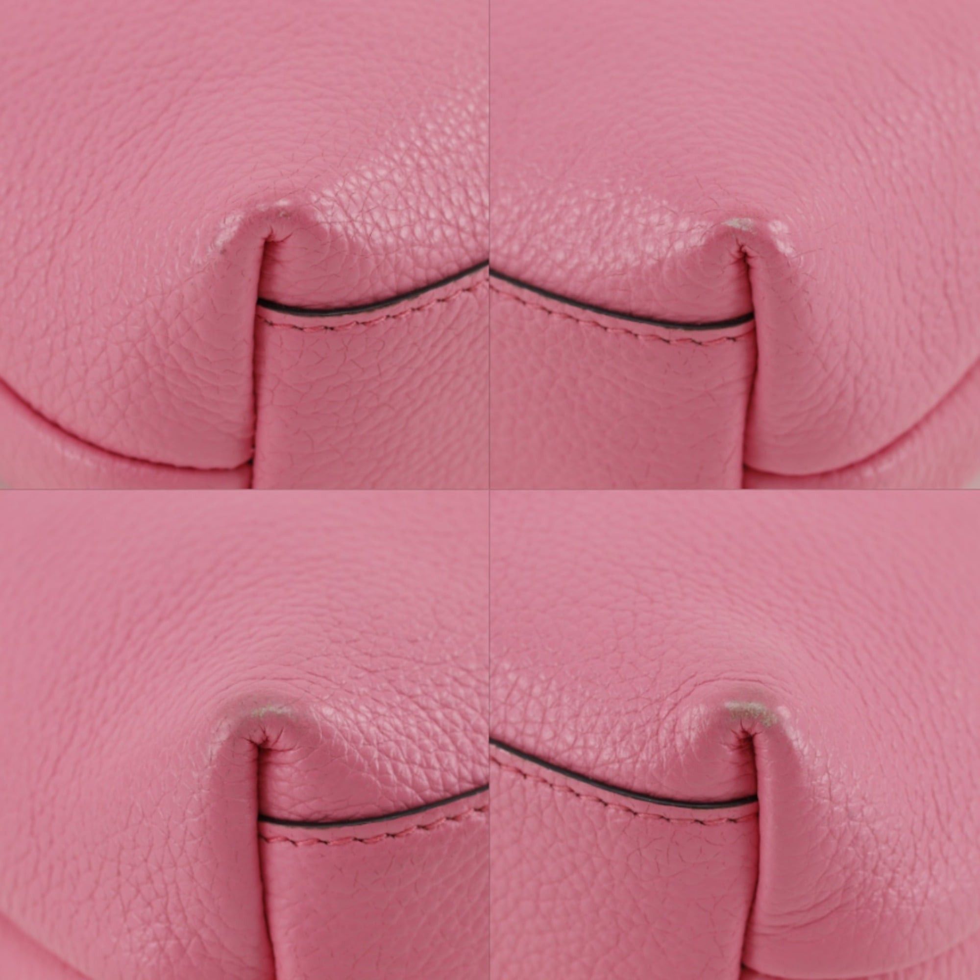 Salvatore Ferragamo Salvatore Ferragamo Gancini Handbag/Shoulder Bag GU-220024 Leather Pink 2-way Snap Button Women's Size ONE SIZE - 4 Thumbnail
