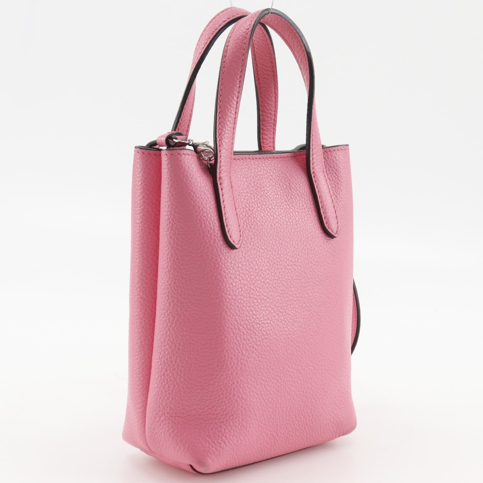 Salvatore Ferragamo Salvatore Ferragamo Gancini Handbag/Shoulder Bag GU-220024 Leather Pink 2-way Snap Button Women's Size ONE SIZE - 3 Thumbnail