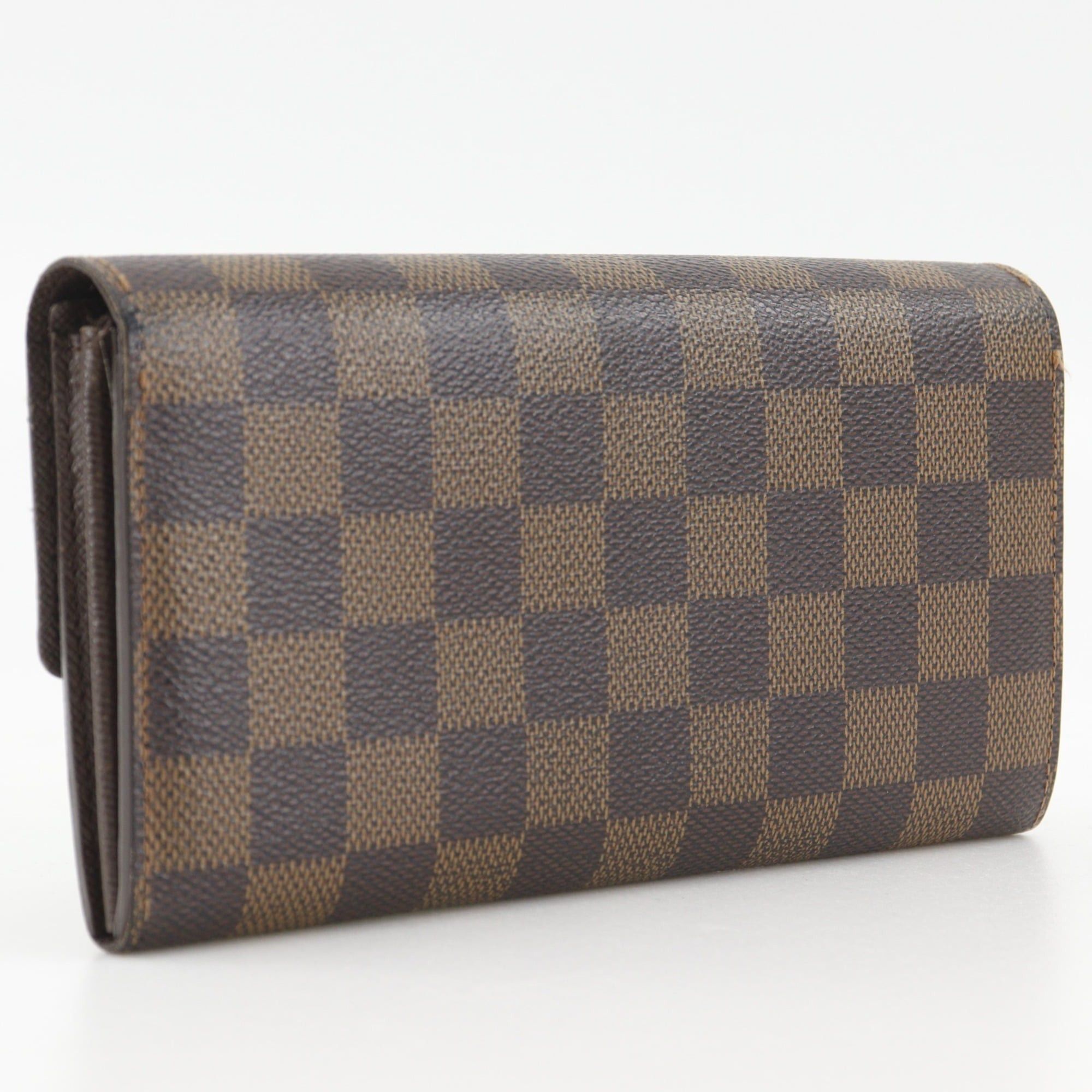 Louis Vuitton Louis Vuitton Portefeuille Sarah Long Wallet N61734 Damier Canvas 2012 Brown CA0162 Snap Button Unisex Size ONE SIZE - 3 Thumbnail