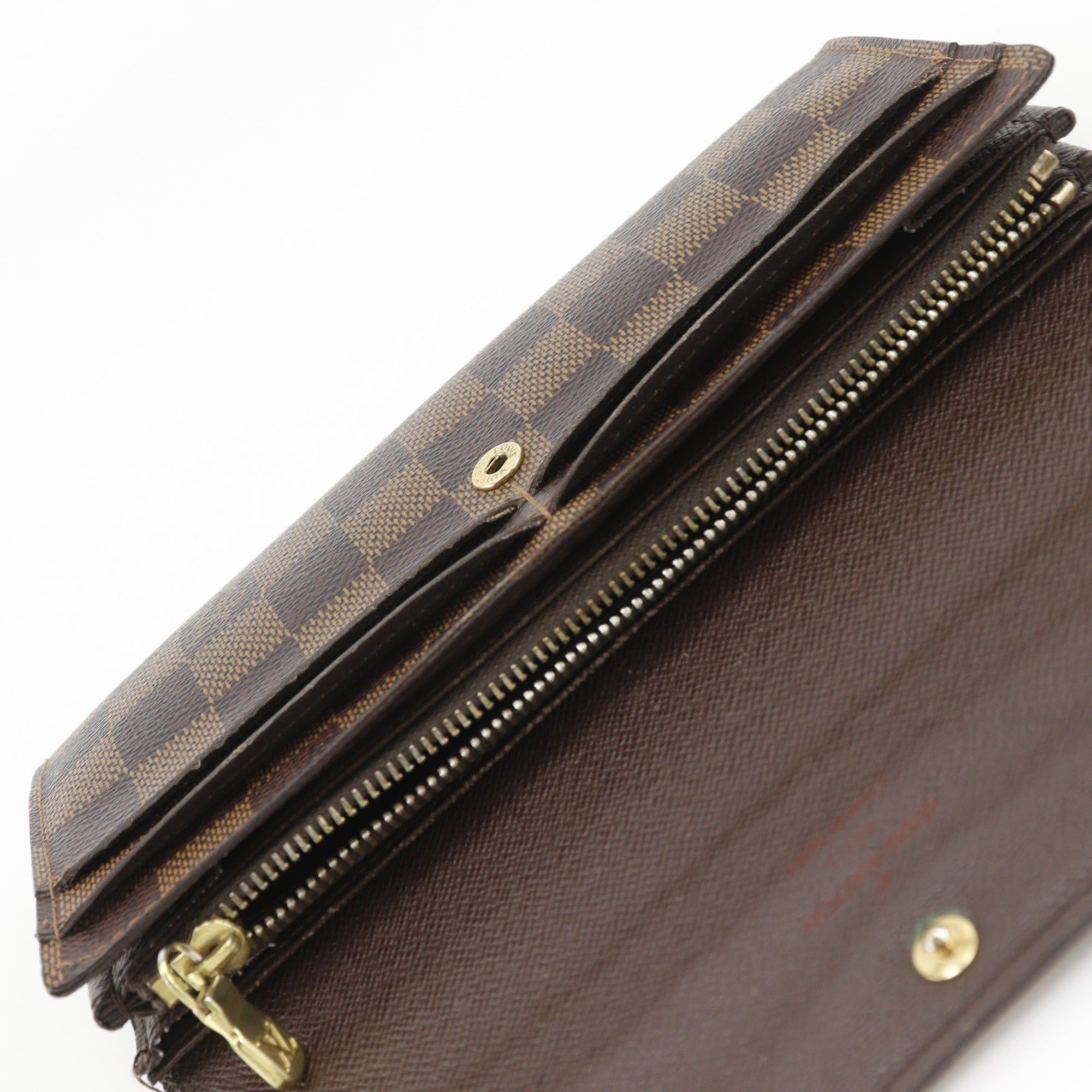 Louis Vuitton Louis Vuitton Portefeuille Sarah Long Wallet N61734 Damier Canvas 2012 Brown CA0162 Snap Button Unisex Size ONE SIZE - 7 Thumbnail