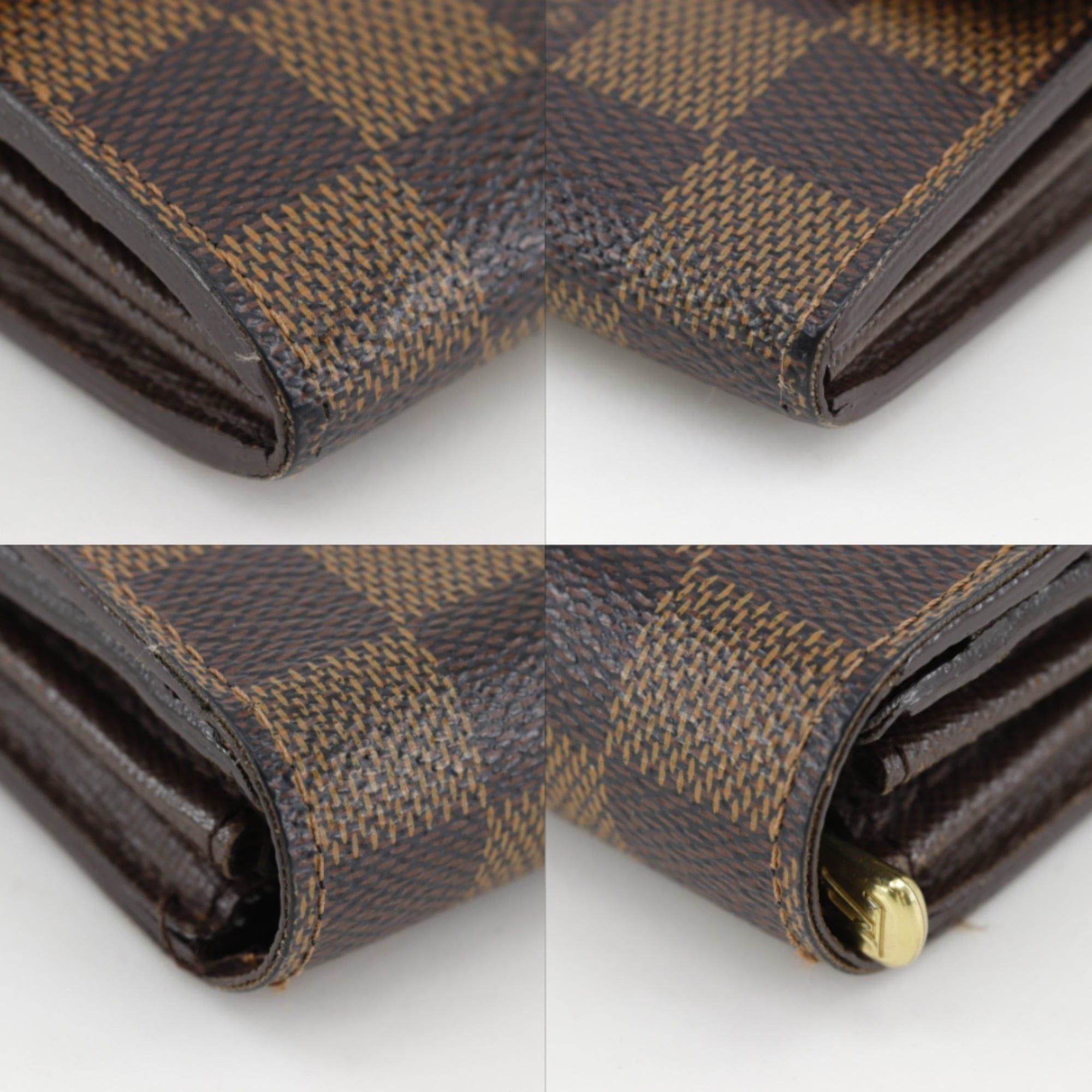 Louis Vuitton Louis Vuitton Portefeuille Sarah Long Wallet N61734 Damier Canvas 2012 Brown CA0162 Snap Button Unisex Size ONE SIZE - 4 Thumbnail