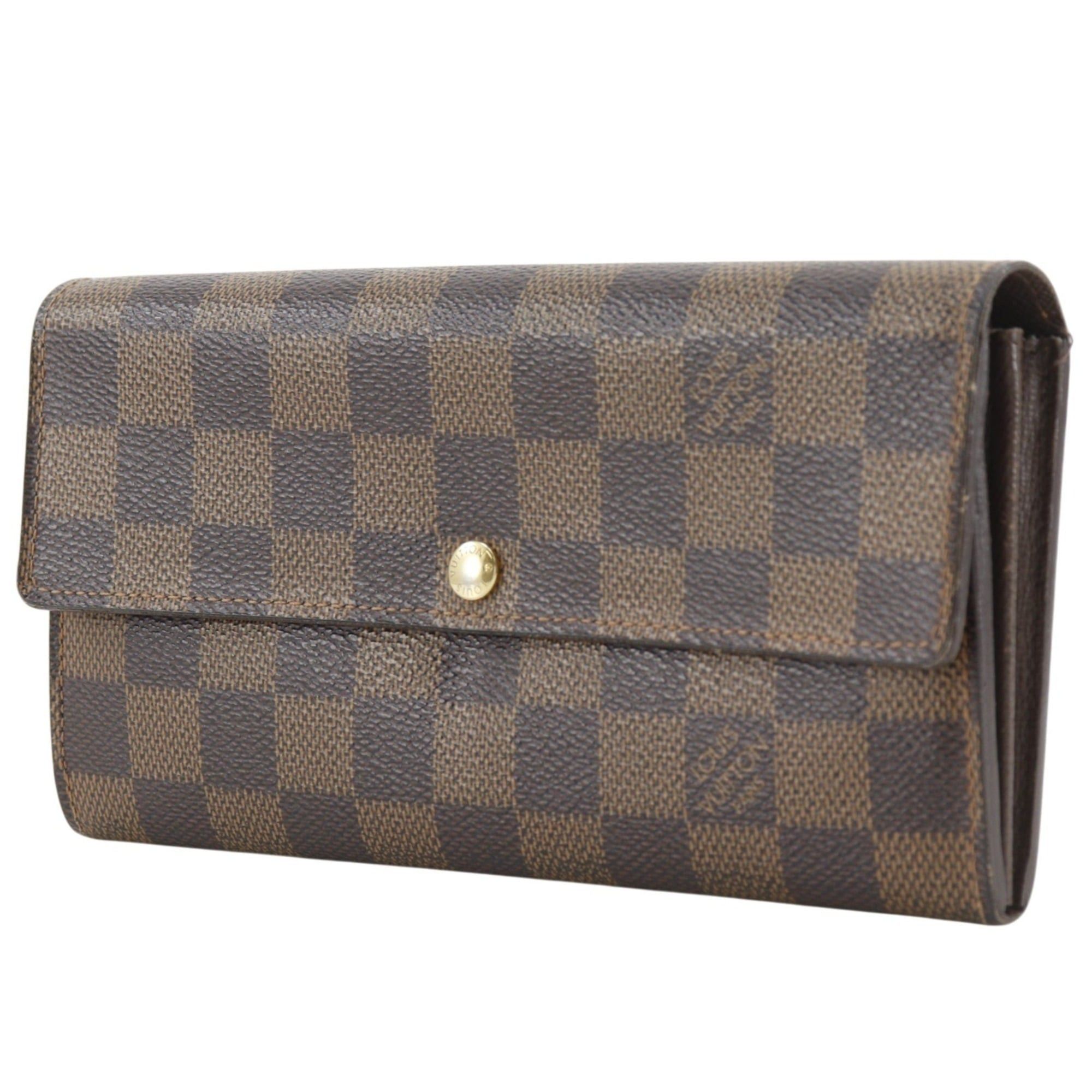Louis Vuitton Louis Vuitton Portefeuille Sarah Long Wallet N61734 Damier Canvas 2012 Brown CA0162 Snap Button Unisex Size ONE SIZE - 2 Thumbnail