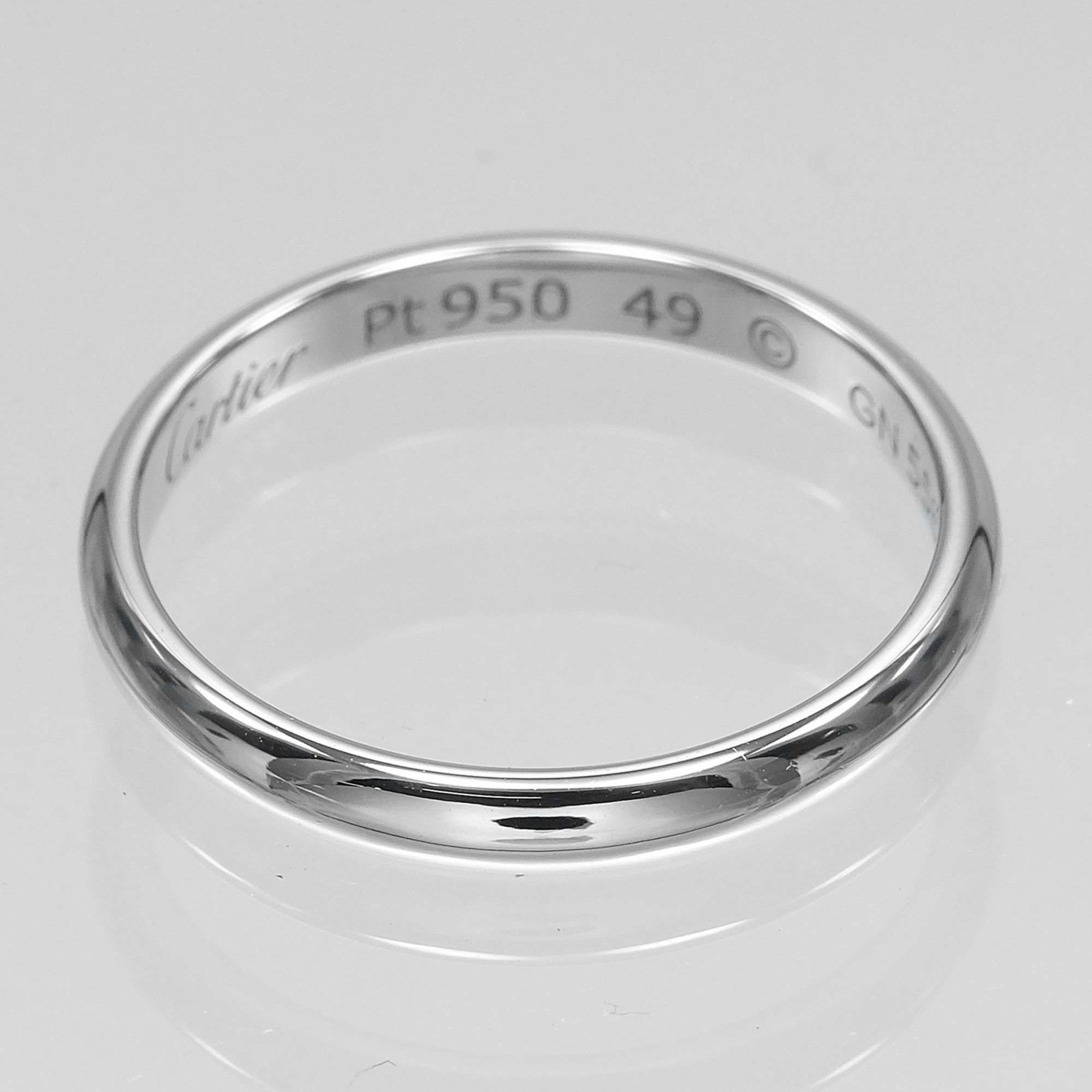 Cartier Cartier 1895 Wedding Ring, Size 8.5, 2.4mm, Pt950 Platinum, Approx. 2.56g. Size ONE SIZE - 8 Thumbnail