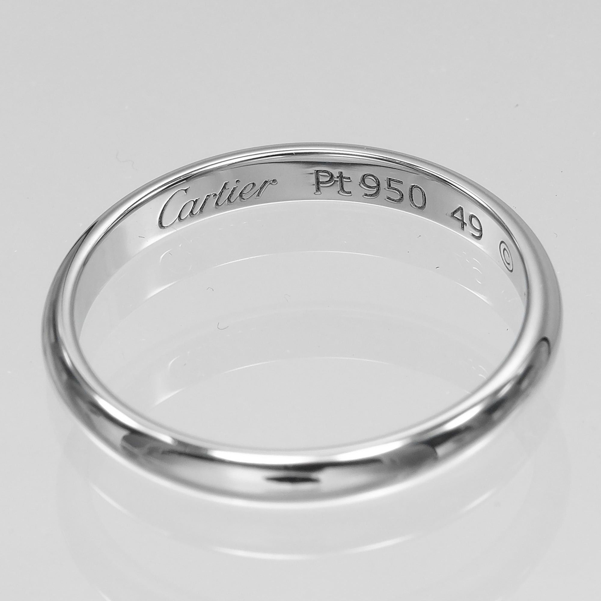 Cartier Cartier 1895 Wedding Ring, Size 8.5, 2.4mm, Pt950 Platinum, Approx. 2.56g. Size ONE SIZE - 4 Thumbnail