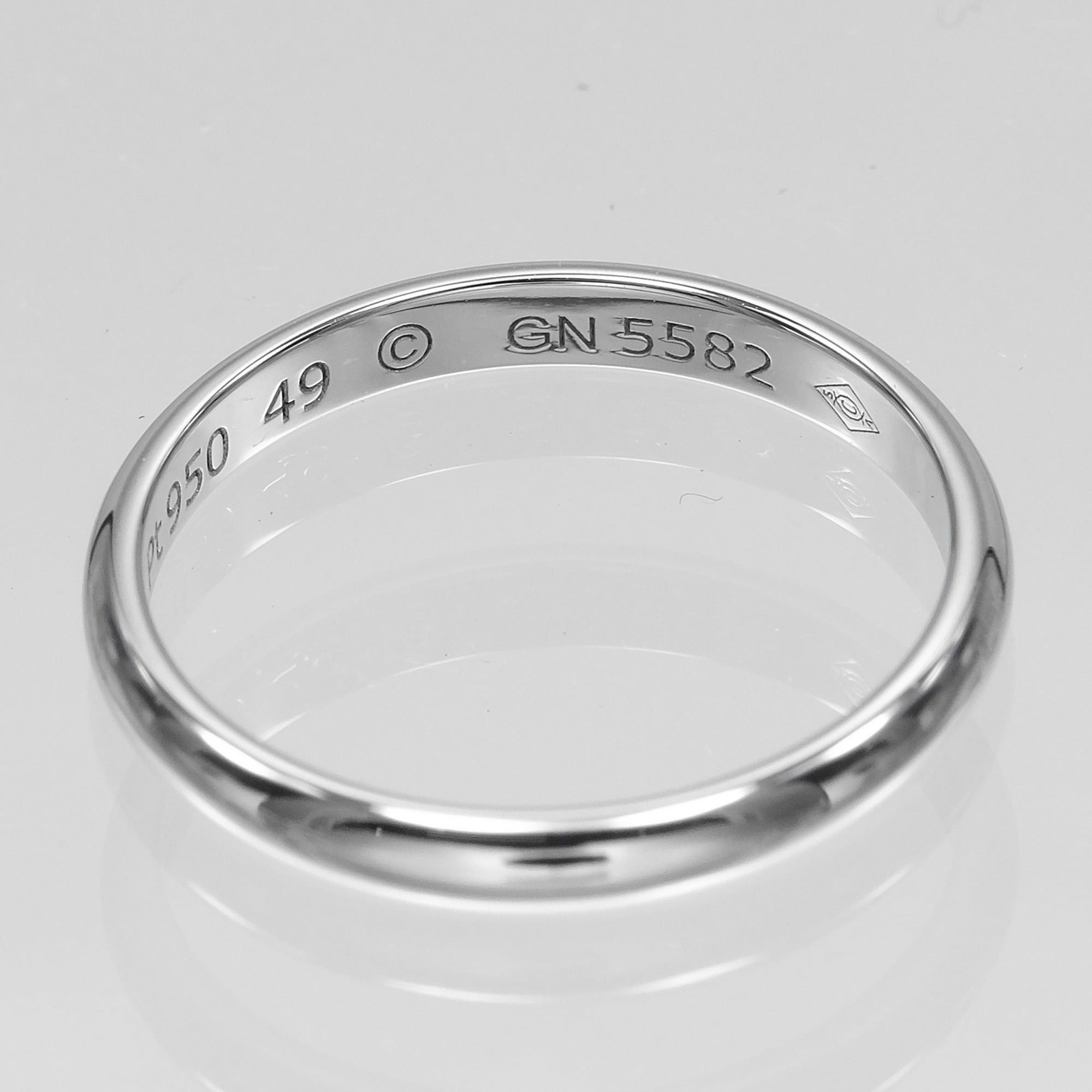 Cartier Cartier 1895 Wedding Ring, Size 8.5, 2.4mm, Pt950 Platinum, Approx. 2.56g. Size ONE SIZE - 5 Thumbnail