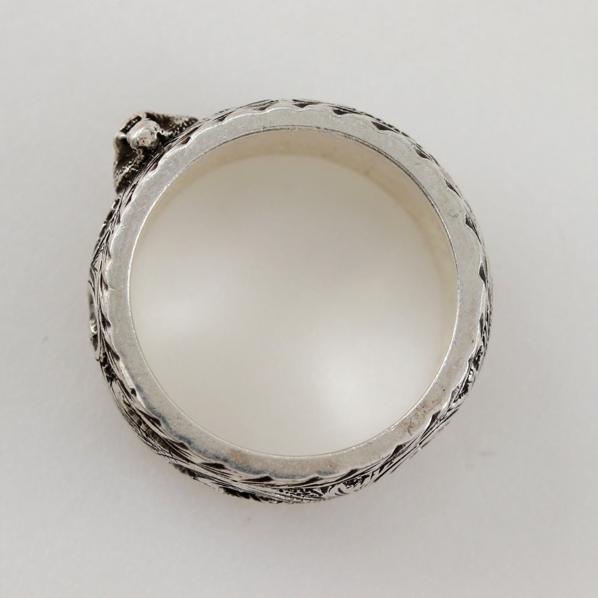 Gucci Gucci Tiger Head Ring, Size 19, Sterling Silver 925, Approx. 11.2g, Men's Size ONE SIZE - 4 Thumbnail