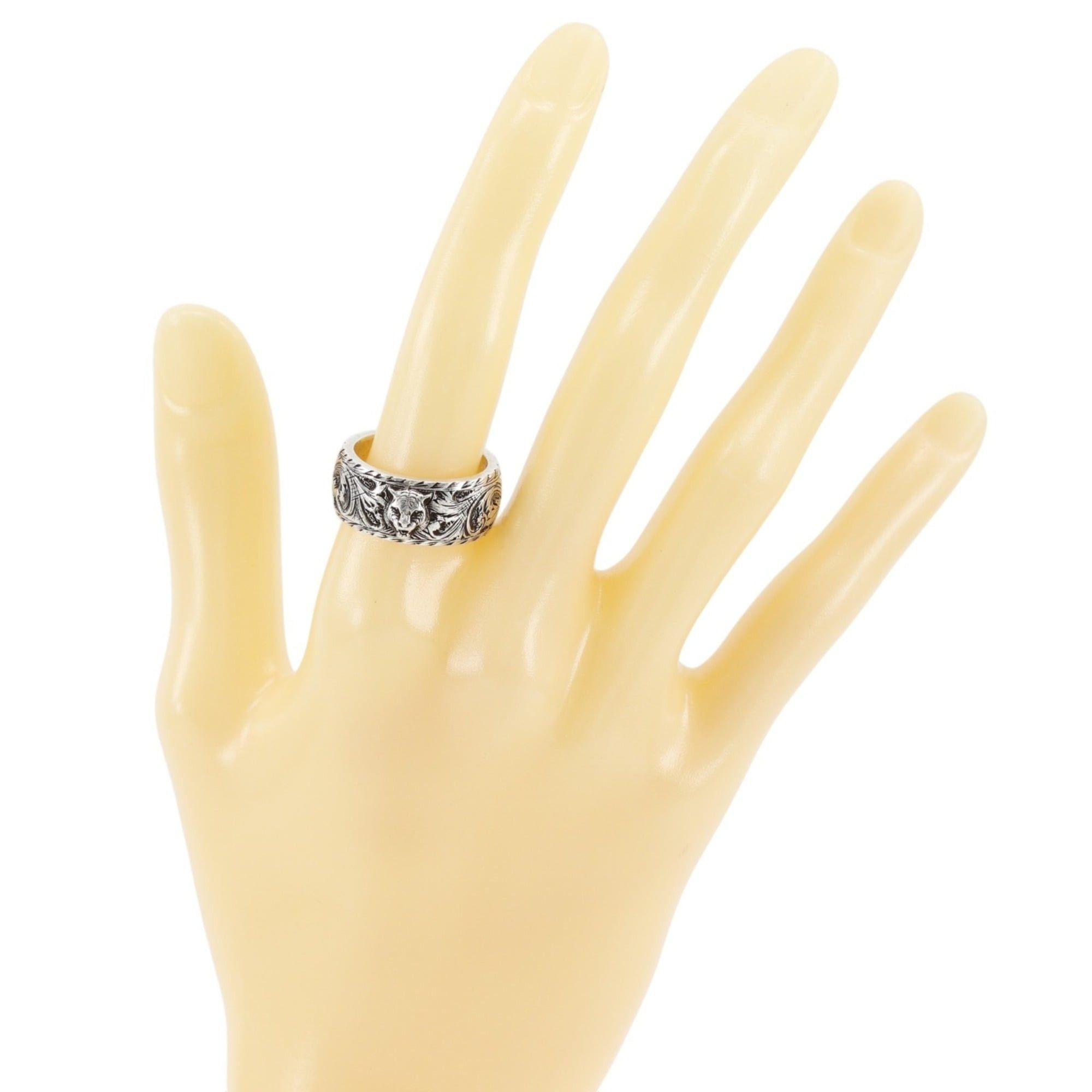 Gucci Gucci Tiger Head Ring, Size 19, Sterling Silver 925, Approx. 11.2g, Men's Size ONE SIZE - 2 Thumbnail