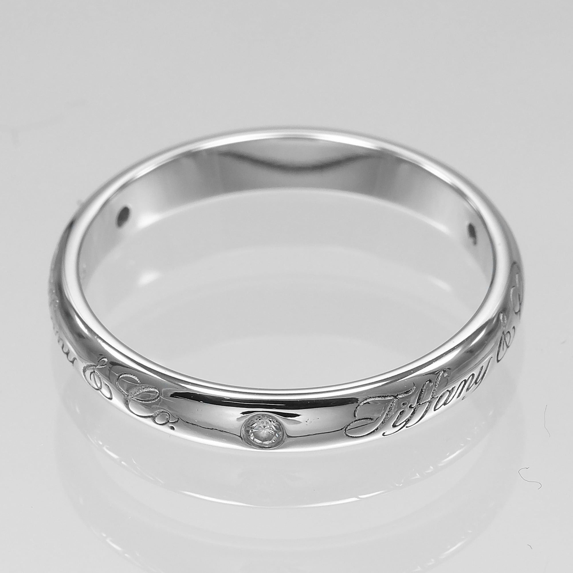 Tiffany & Co. Tiffany & Co. Notes Lucida Ring, Size 12, Platinum 950, 3 Diamonds, Approx. 4.1g. Size ONE SIZE - 7 Thumbnail