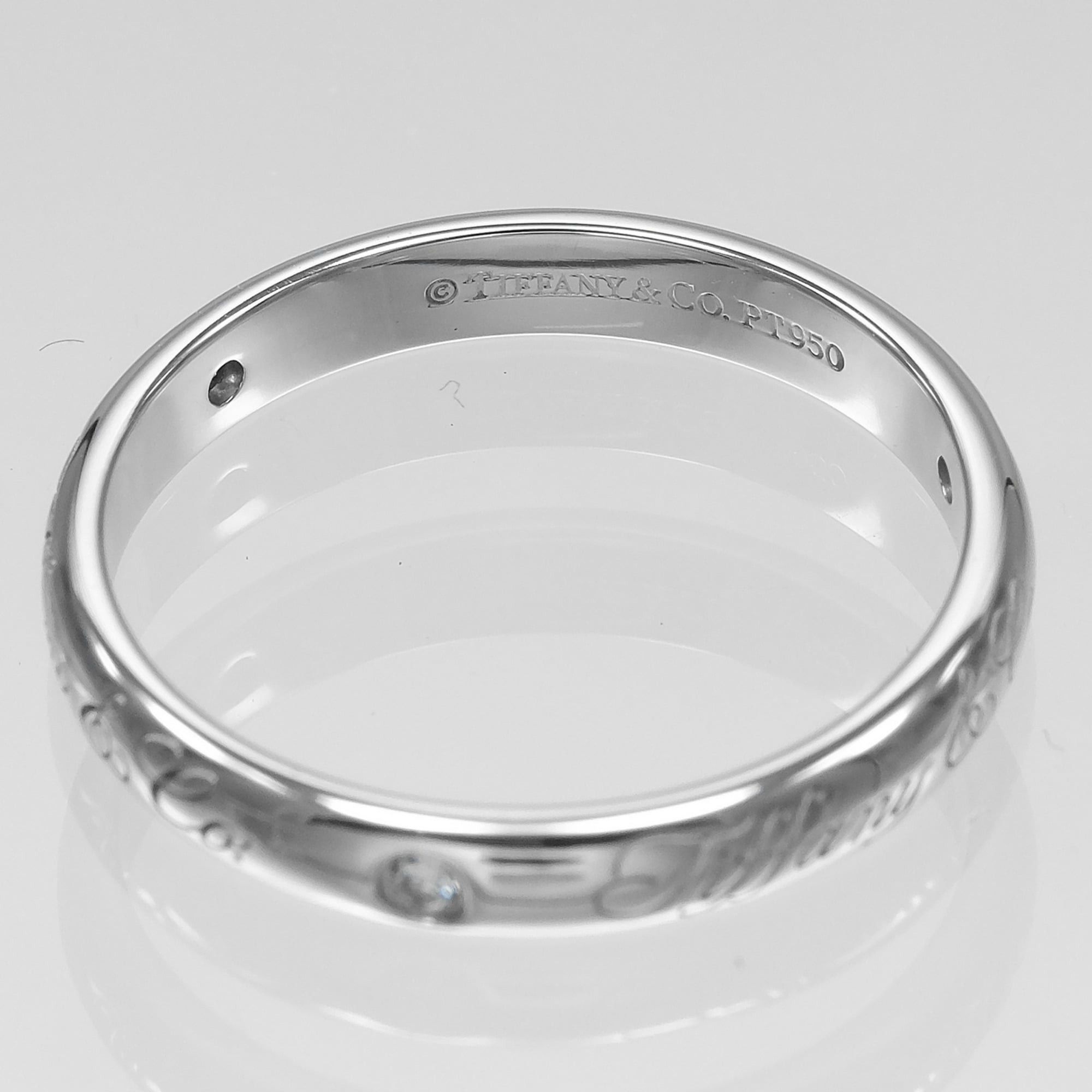 Tiffany & Co. Tiffany & Co. Notes Lucida Ring, Size 12, Platinum 950, 3 Diamonds, Approx. 4.1g. Size ONE SIZE - 4 Thumbnail
