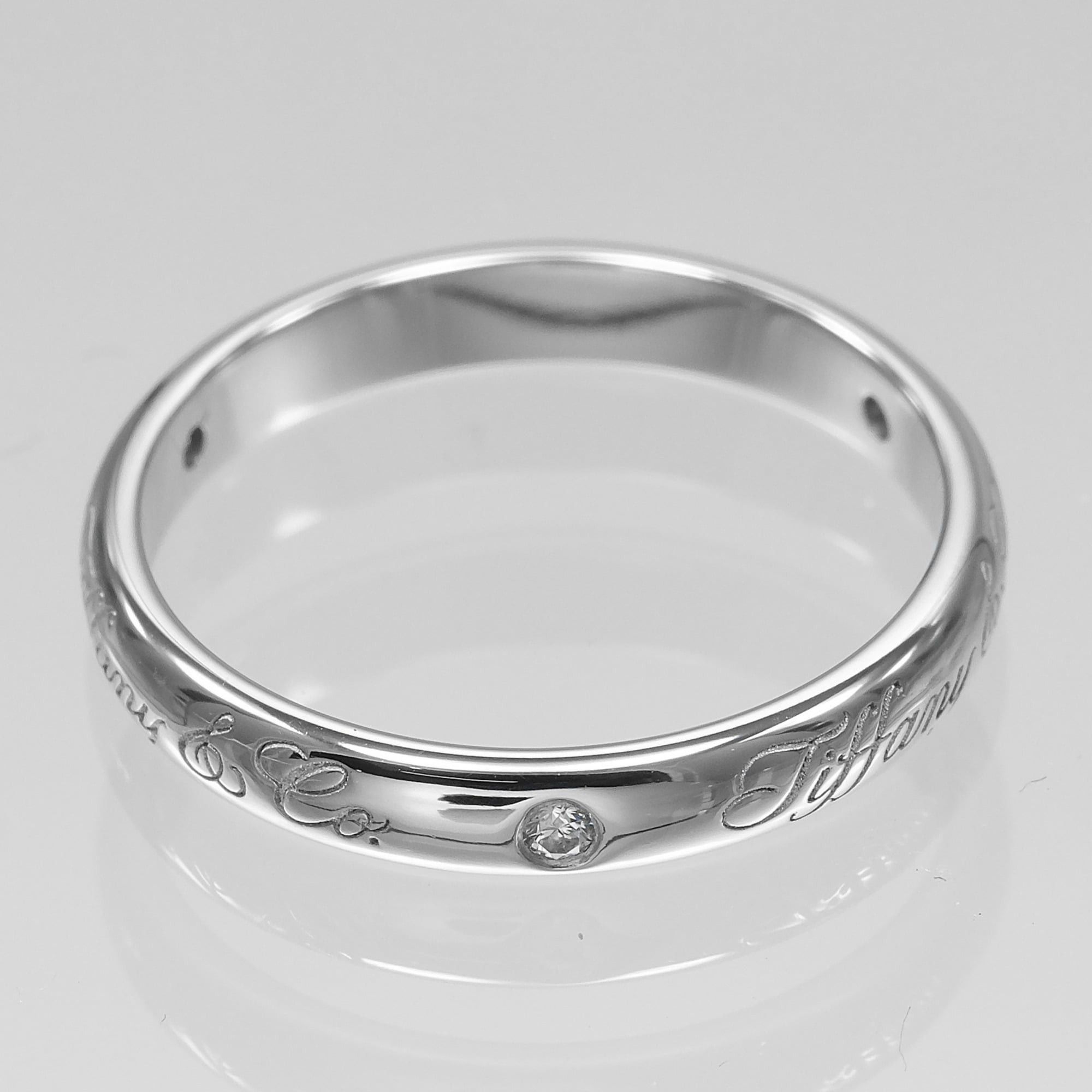 Tiffany & Co. Tiffany & Co. Notes Lucida Ring, Size 12, Platinum 950, 3 Diamonds, Approx. 4.1g. Size ONE SIZE - 6 Thumbnail