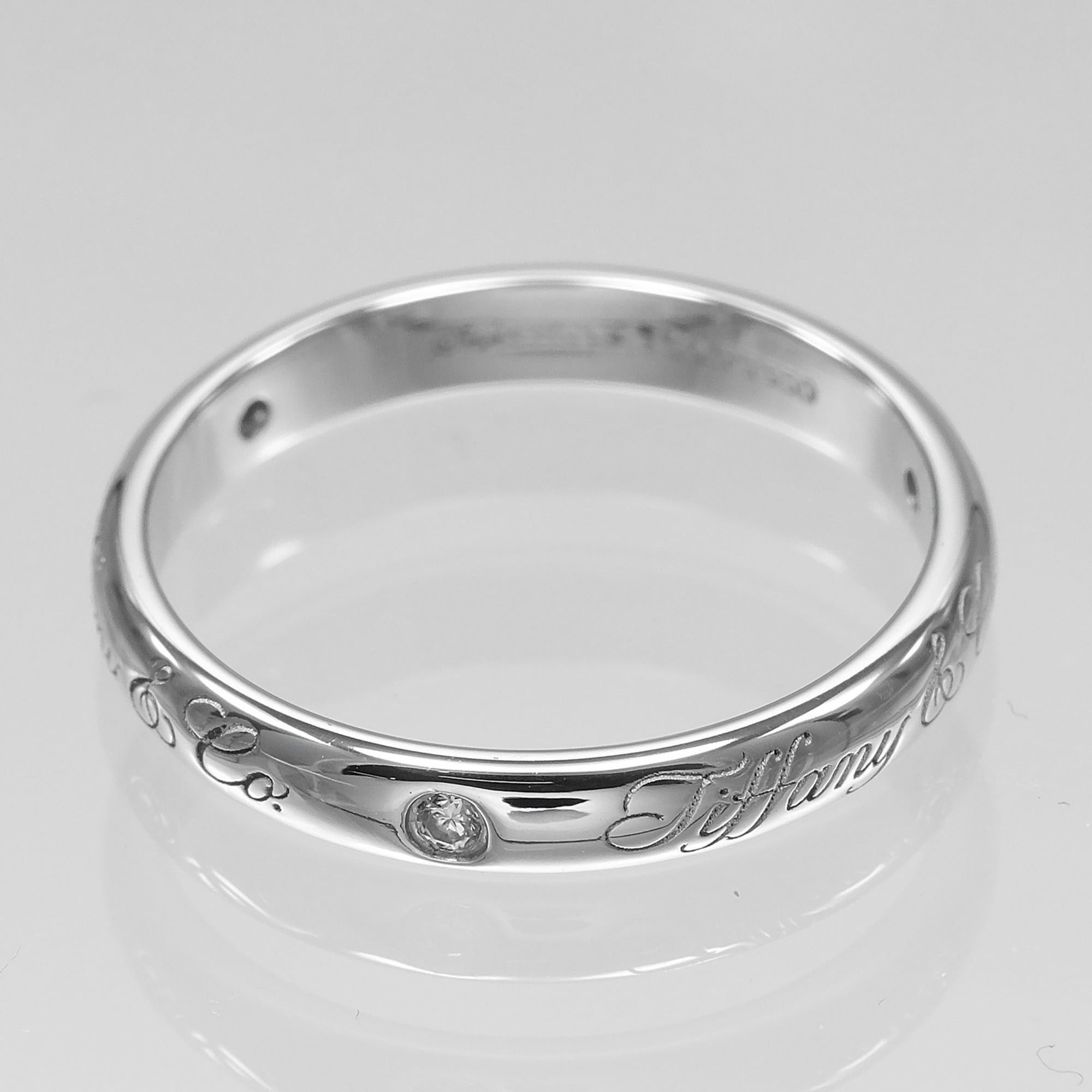 Tiffany & Co. Tiffany & Co. Notes Lucida Ring, Size 12, Platinum 950, 3 Diamonds, Approx. 4.1g. Size ONE SIZE - 5 Thumbnail