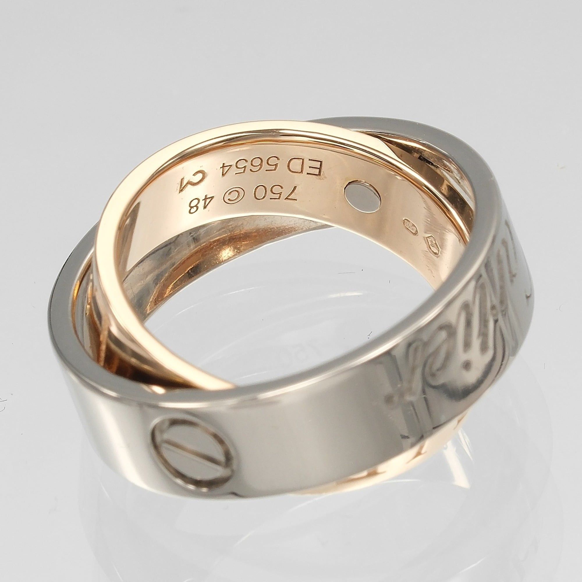 Cartier Cartier Secret Love Ring, Size 8, 18K White Gold (PG), Approx. 9.8g. Size ONE SIZE - 4 Thumbnail