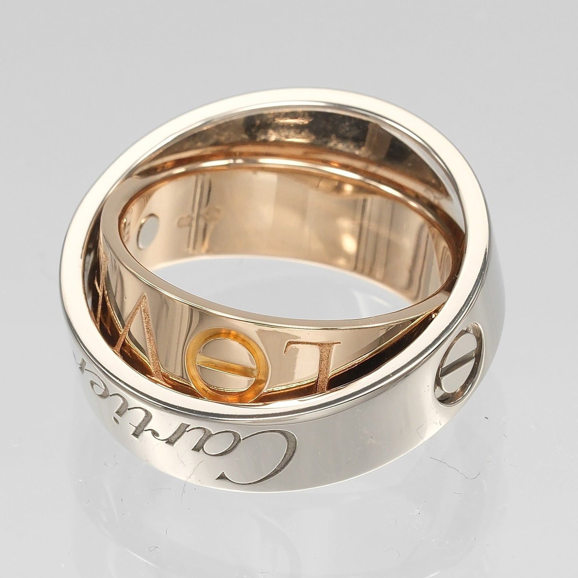 Cartier Cartier Secret Love Ring, Size 8, 18K White Gold (PG), Approx. 9.8g. Size ONE SIZE - 5 Thumbnail