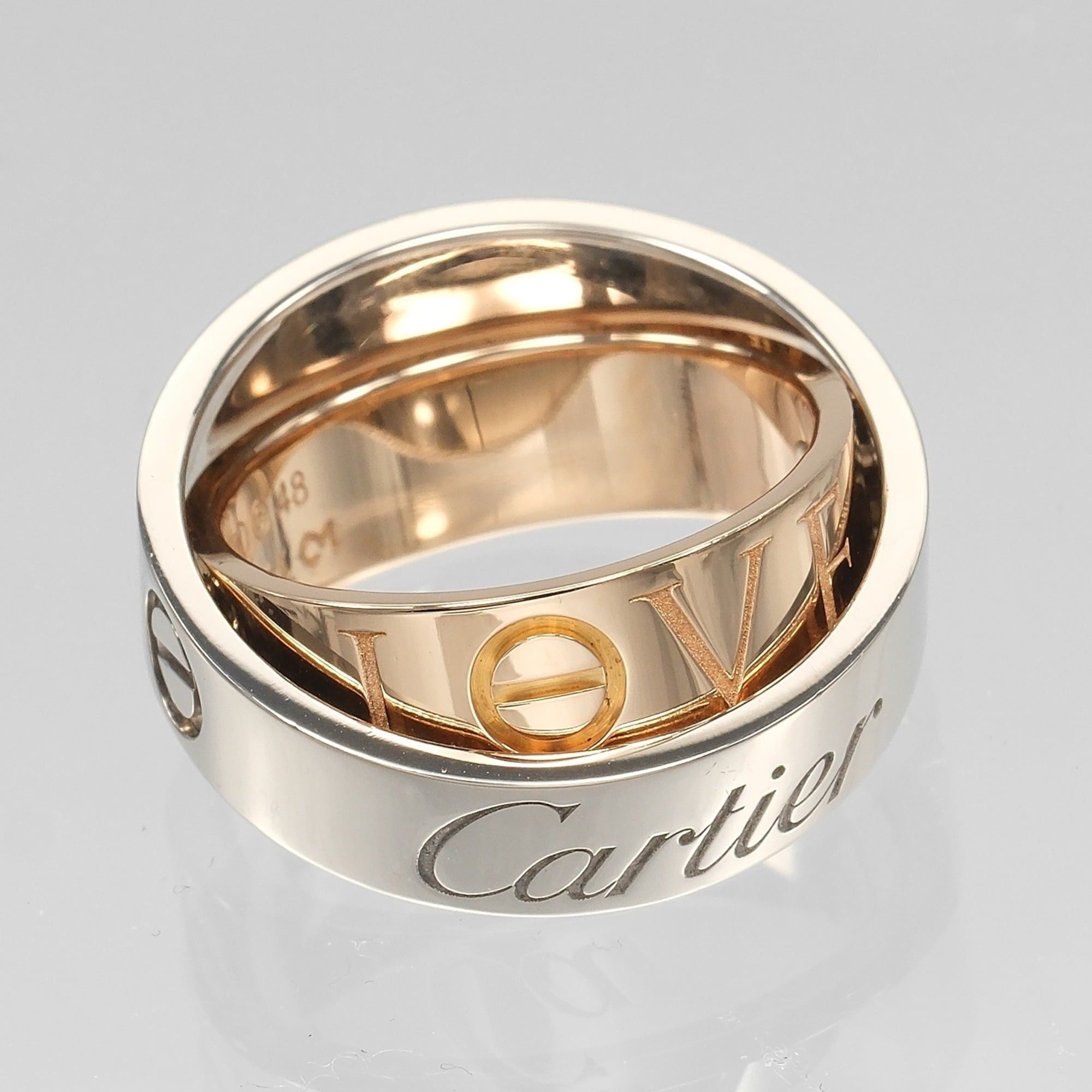 Cartier Cartier Secret Love Ring, Size 8, 18K White Gold (PG), Approx. 9.8g. Size ONE SIZE - 6 Thumbnail